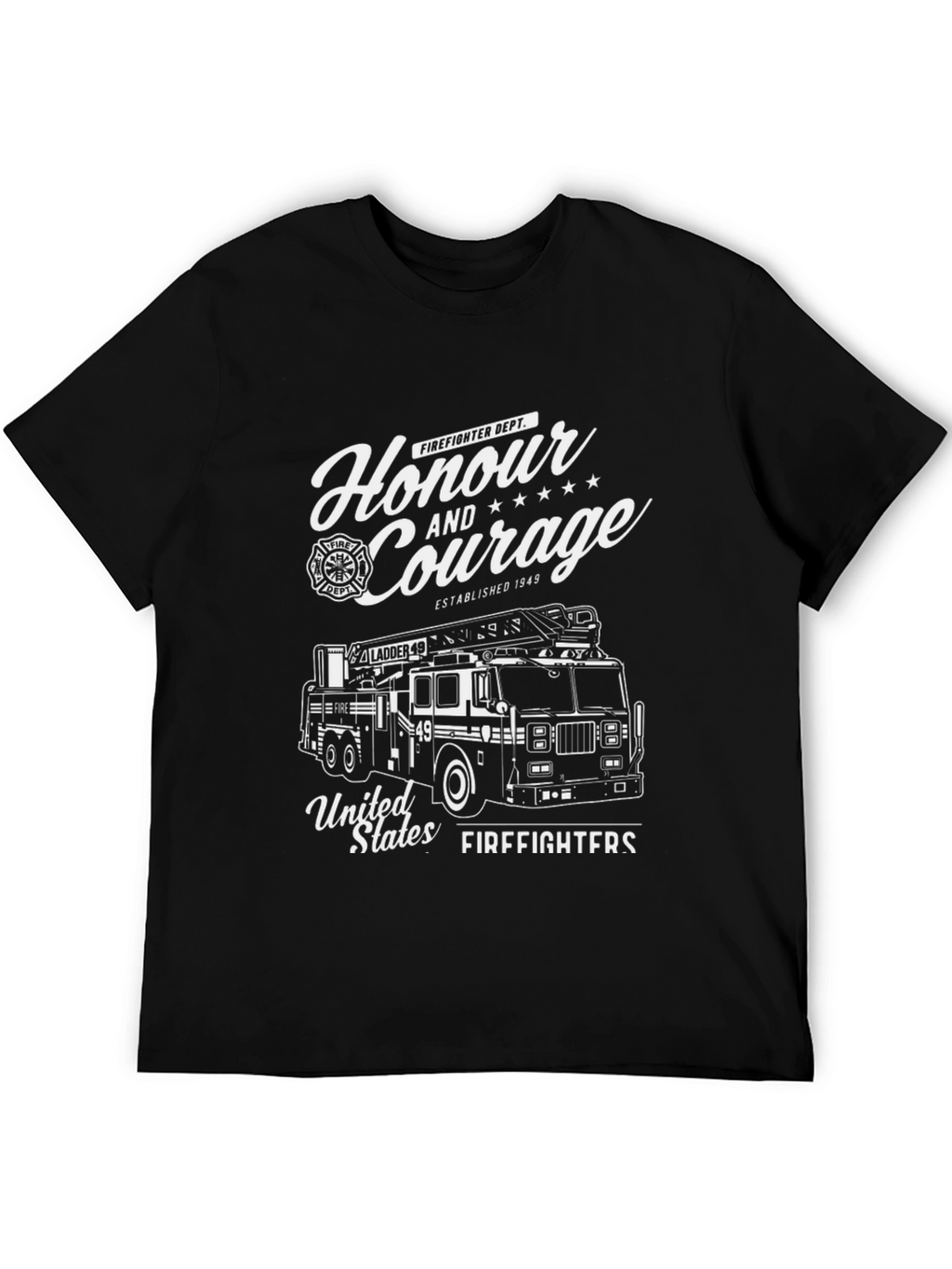 Firefighter Honour & Courage Graphic T-Shirt