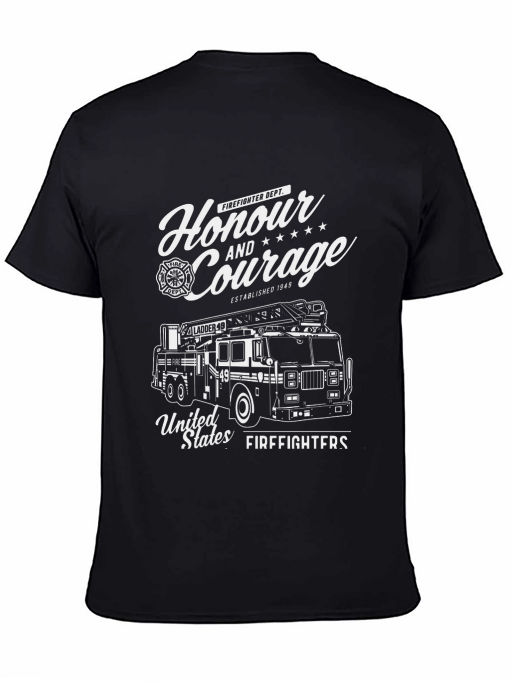 Firefighter Honour & Courage Graphic T-Shirt
