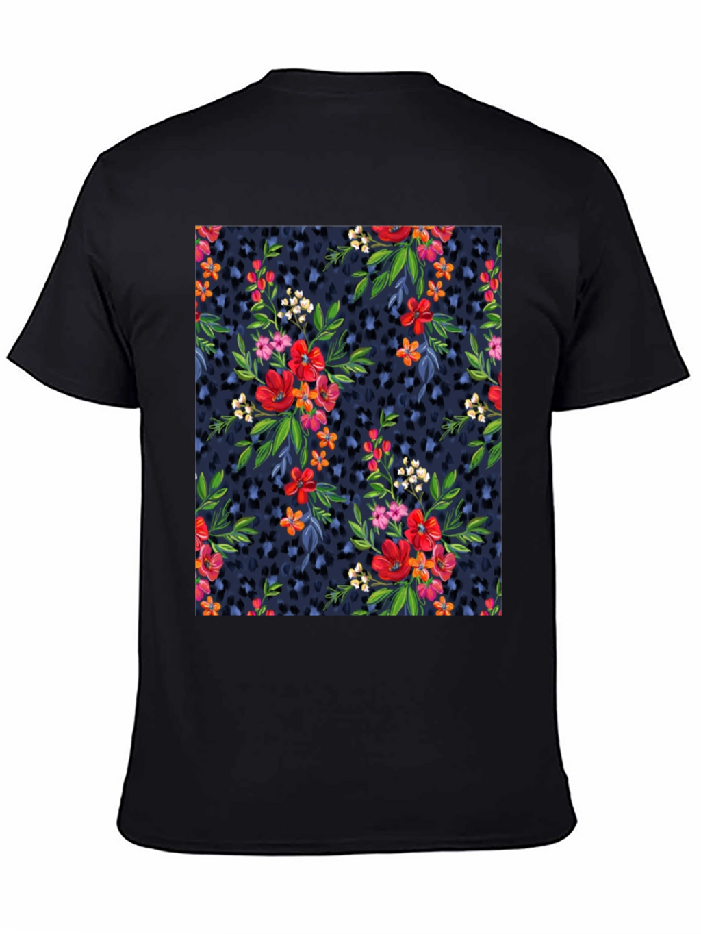 Floral Leopard Print T-Shirt