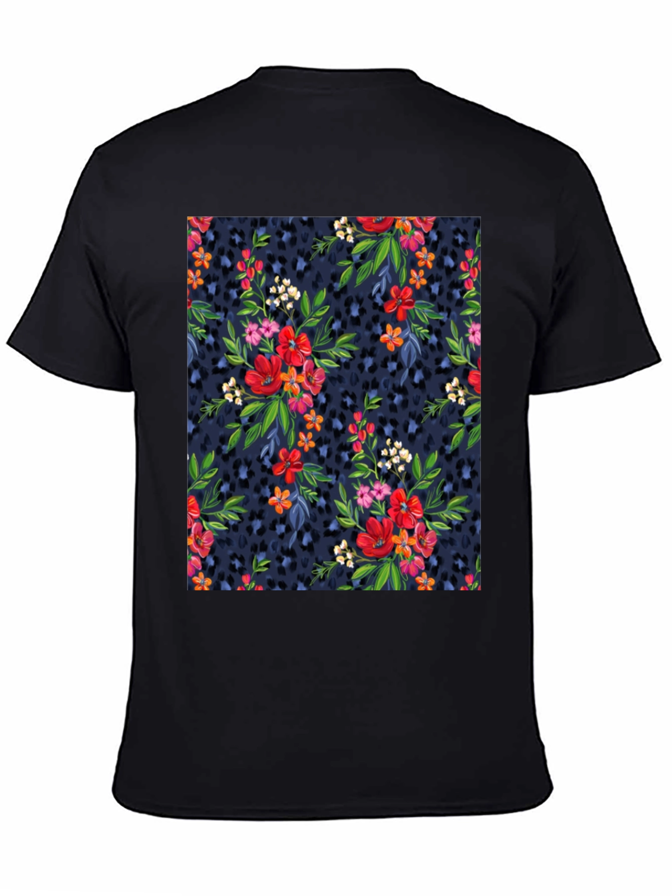 Floral Leopard Print T-Shirt