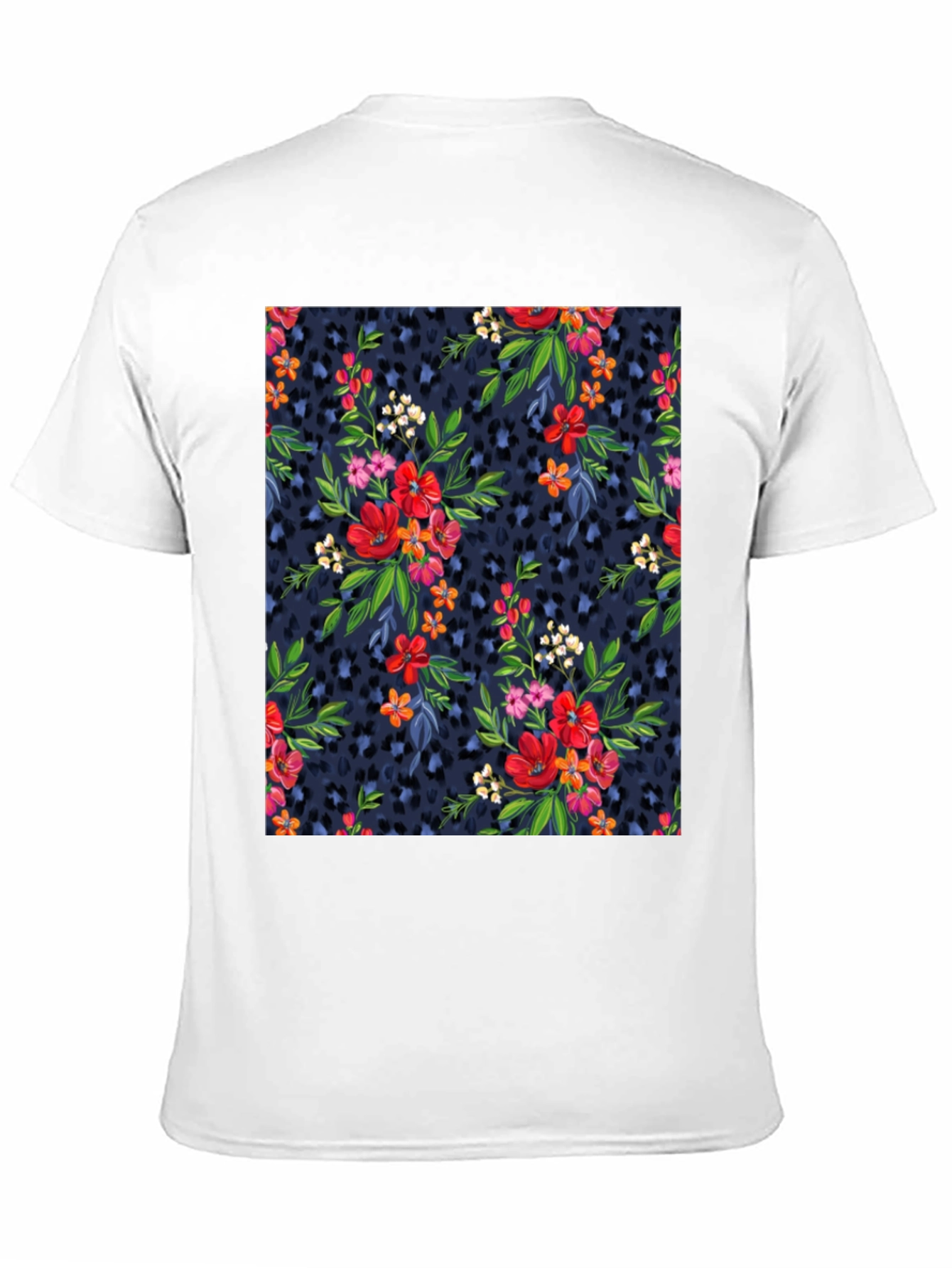 Floral Leopard Print T-Shirt