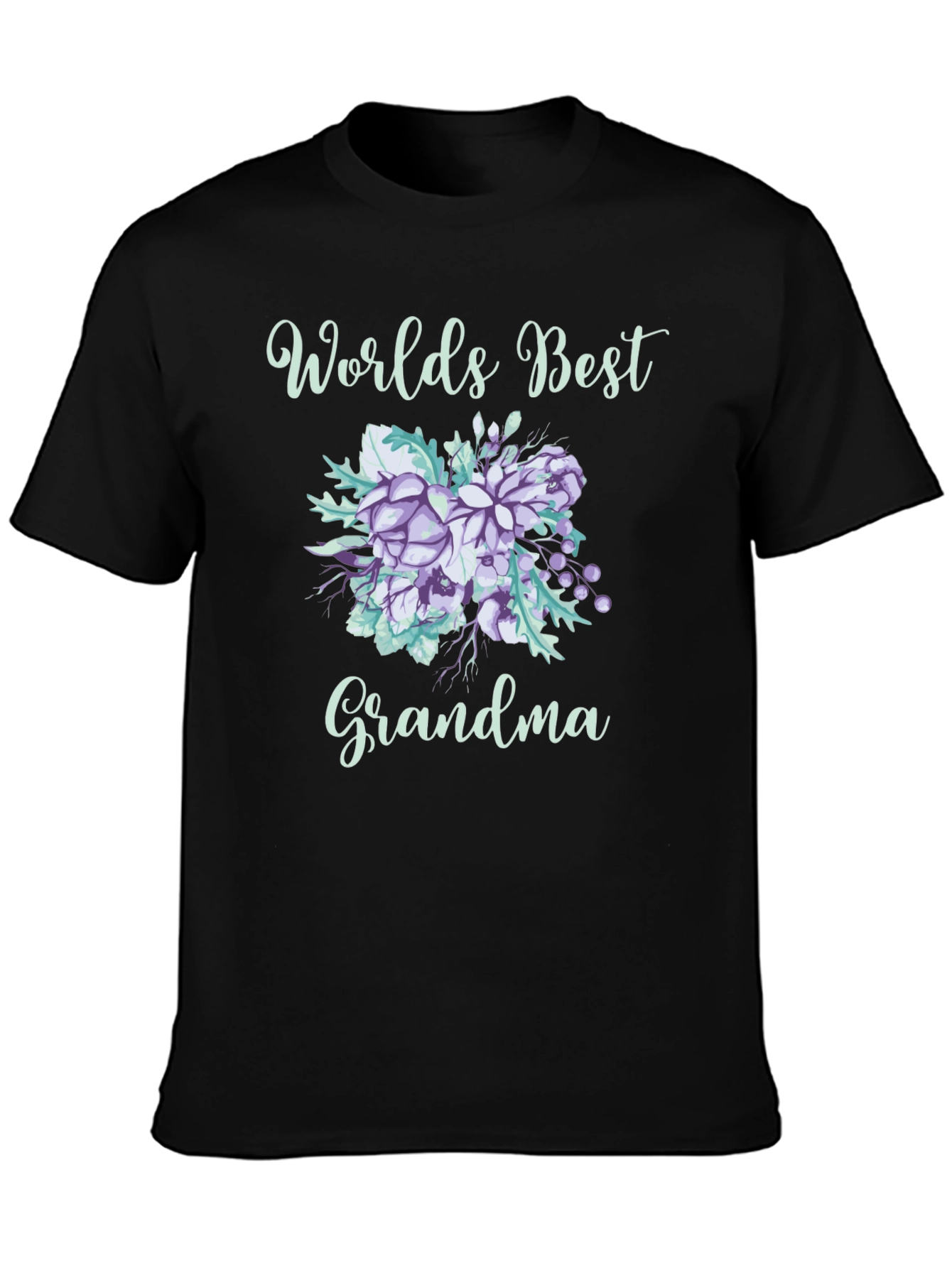 Worlds Best Grandma Floral T-Shirt
