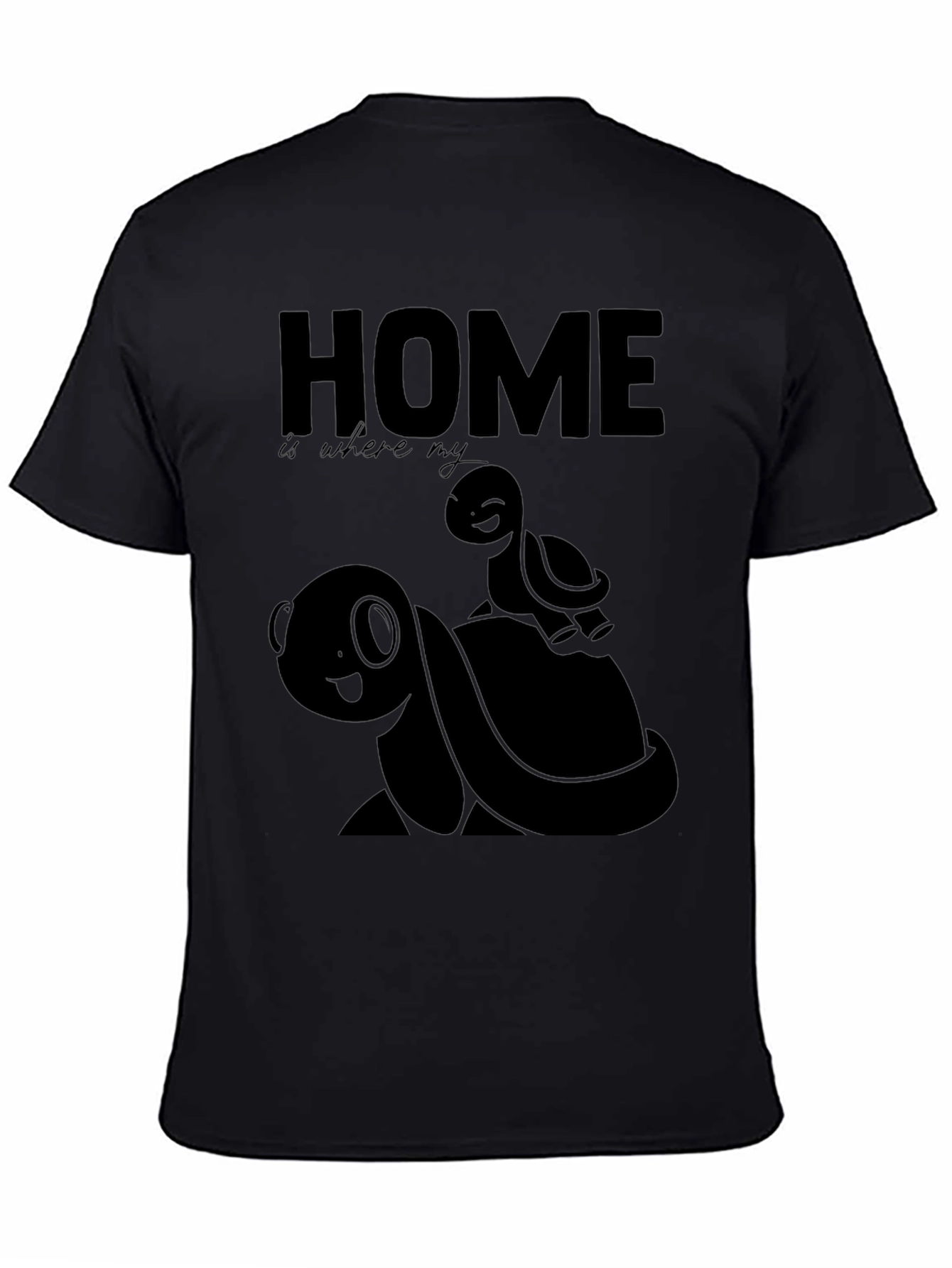 Home Turtle Graphic Tee - Mens Black T-Shirt