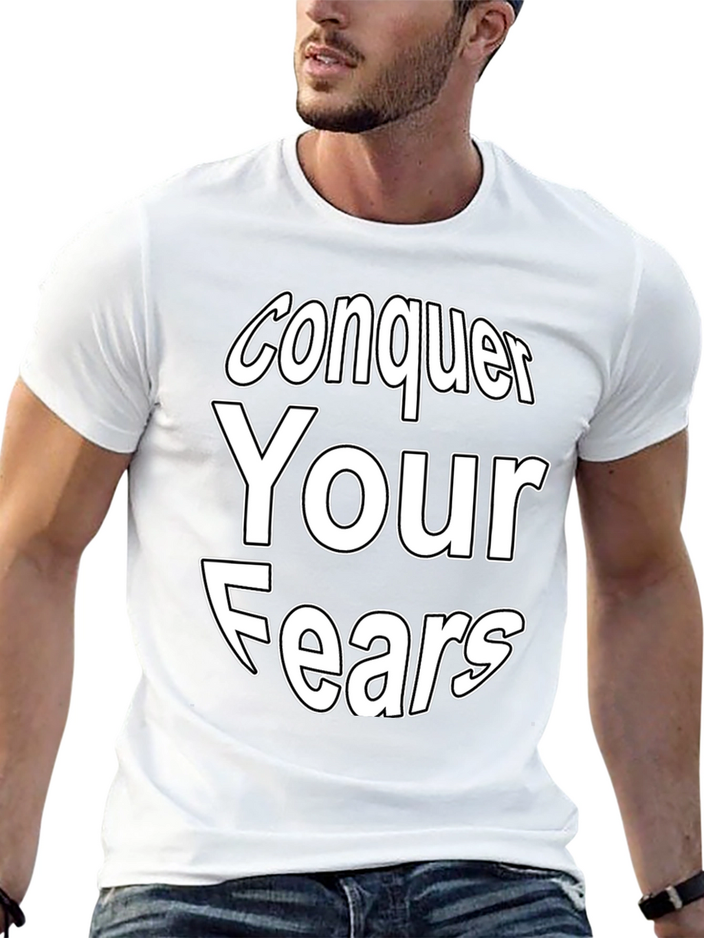 Conquer Your Fears Graphic Tee - Motivational T-Shirt