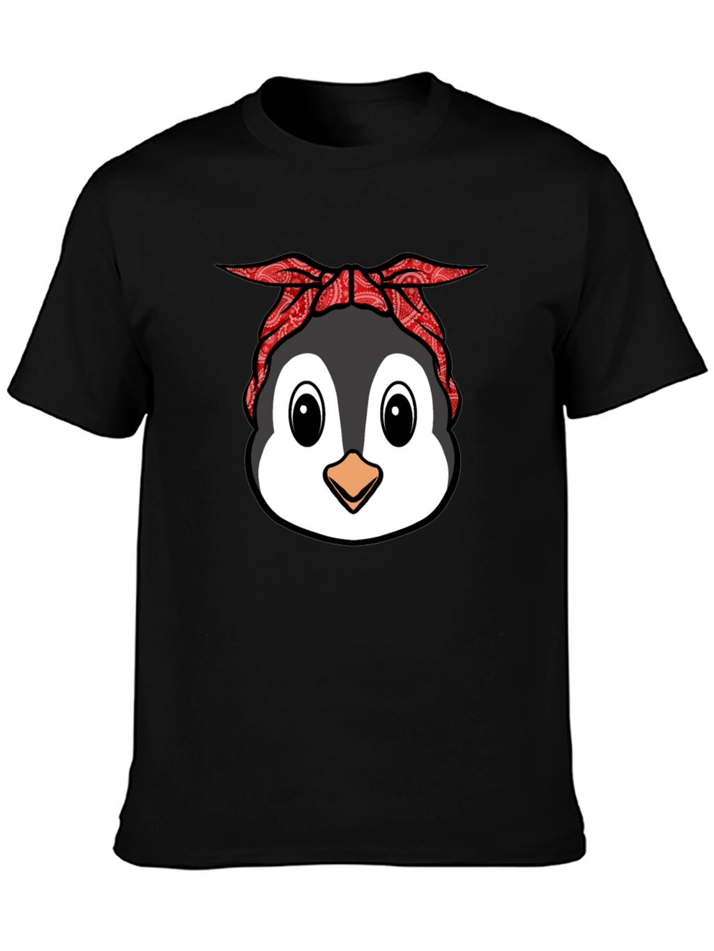 Cool Penguin Bandana Graphic T-Shirt