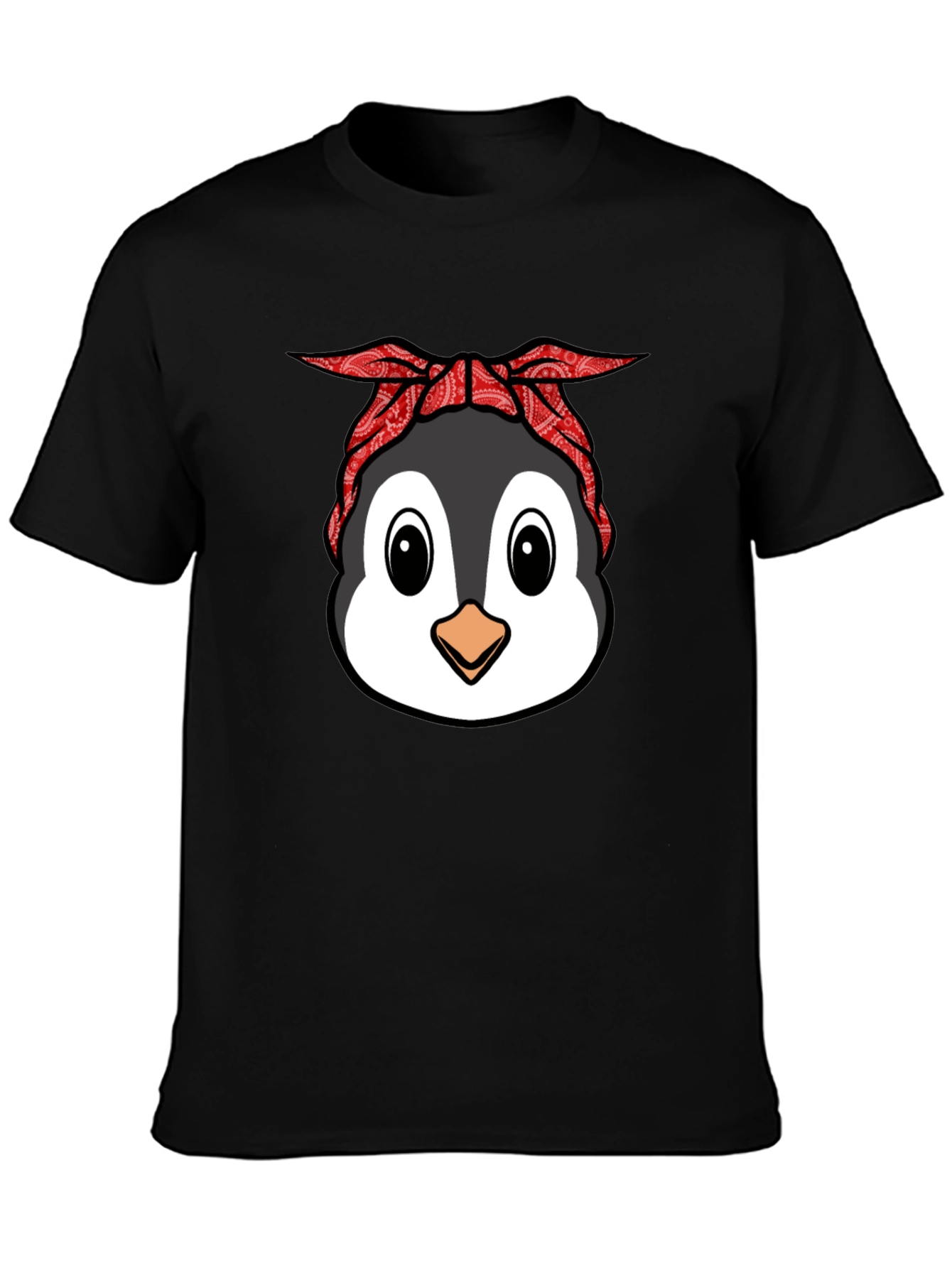 Cool Penguin Bandana Graphic T-Shirt