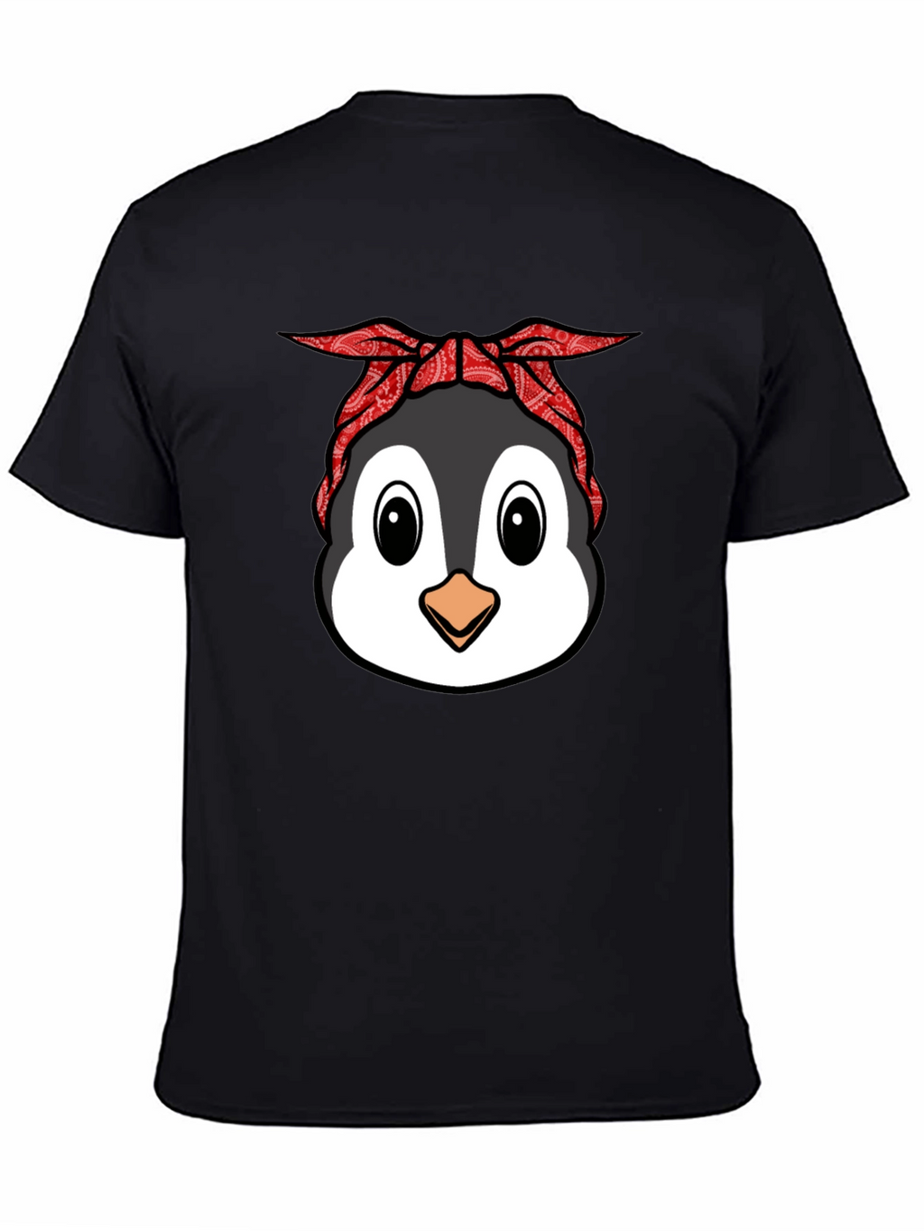 Cool Penguin Bandana Graphic T-Shirt