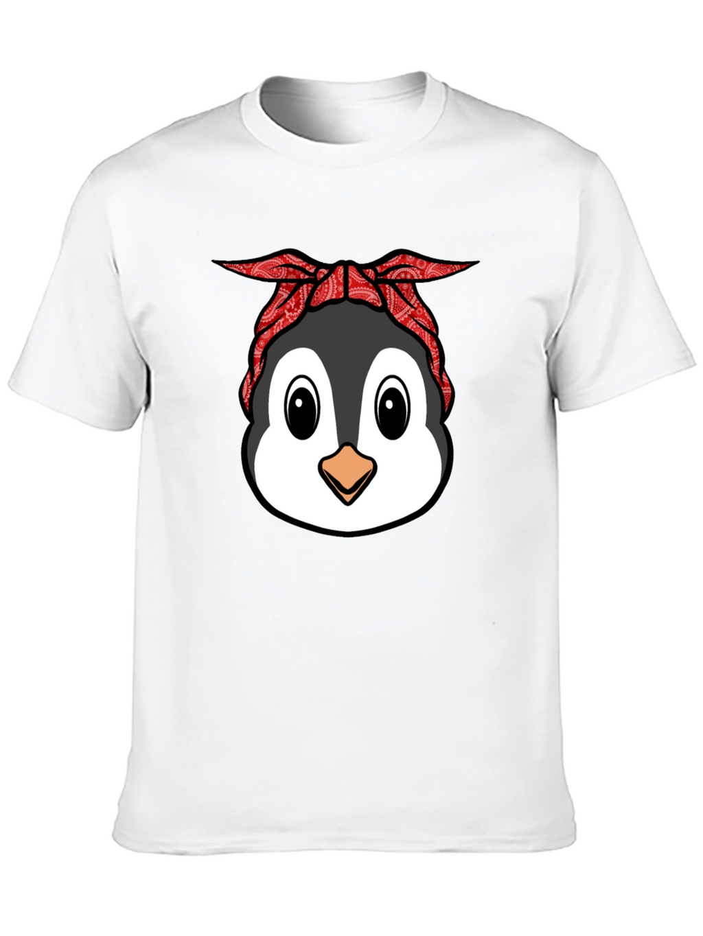 Cool Penguin Bandana Graphic T-Shirt