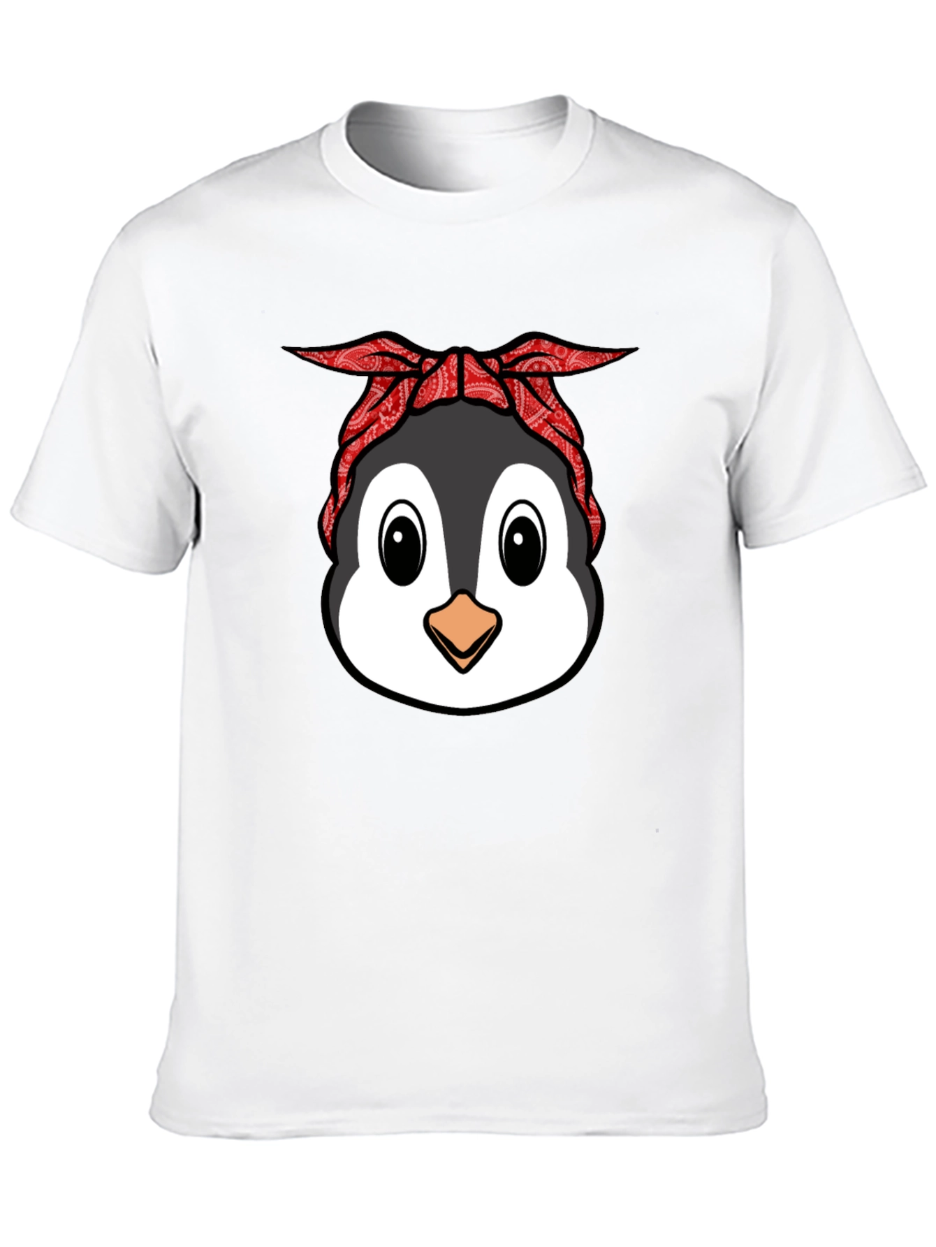 Cool Penguin Bandana Graphic T-Shirt