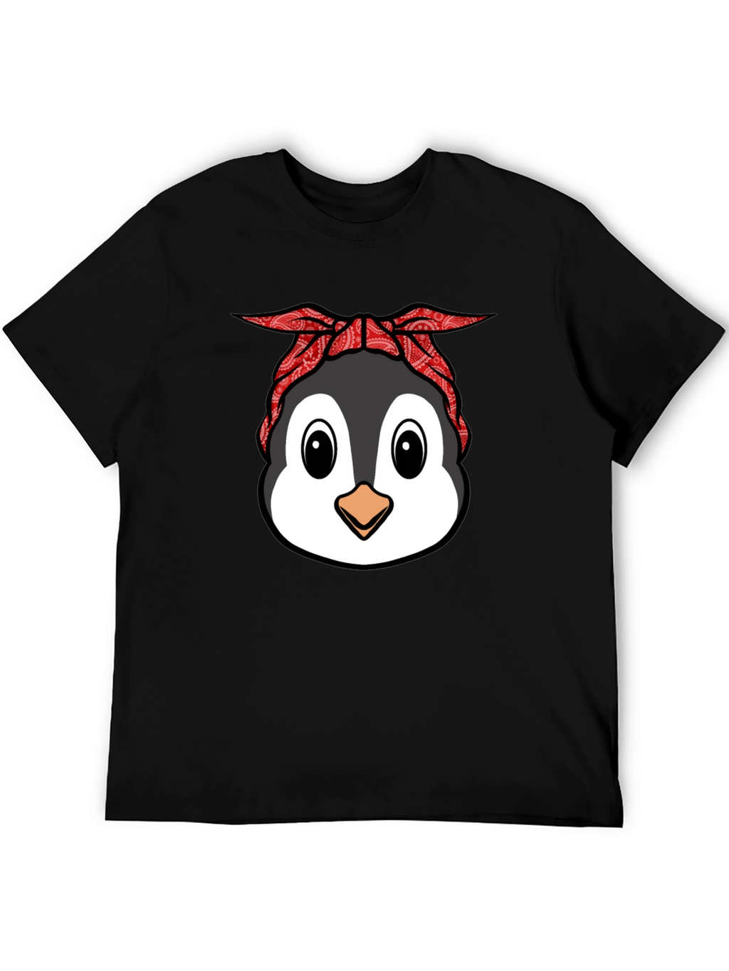 Cool Penguin Bandana Graphic T-Shirt