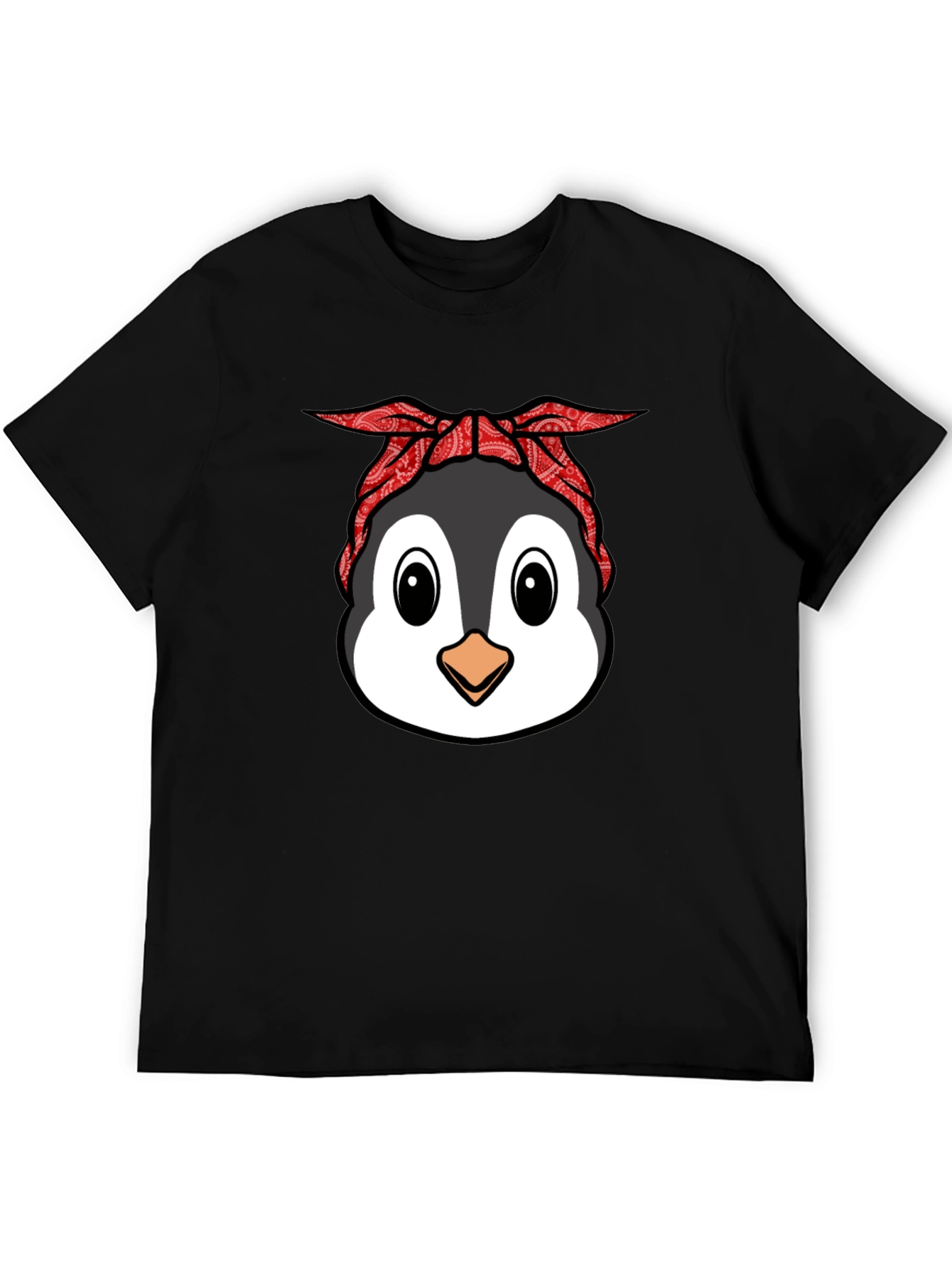 Cool Penguin Bandana Graphic T-Shirt
