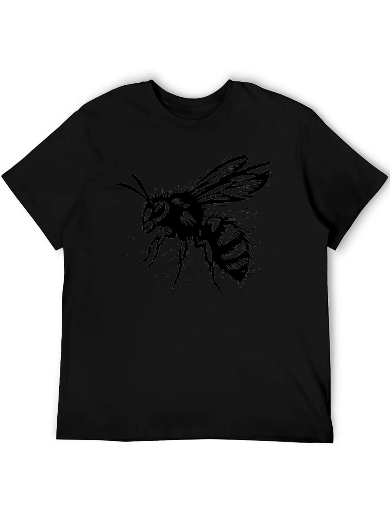 Mens Black Bee Graphic Tee