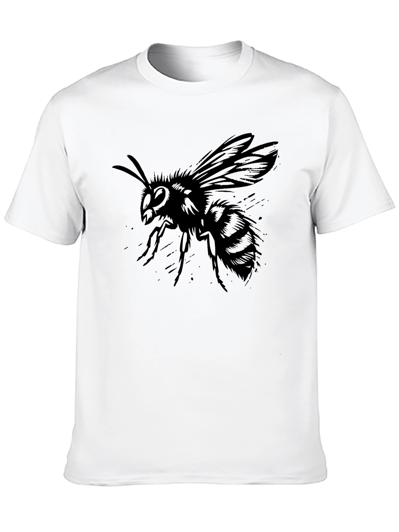 Mens Black Bee Graphic Tee