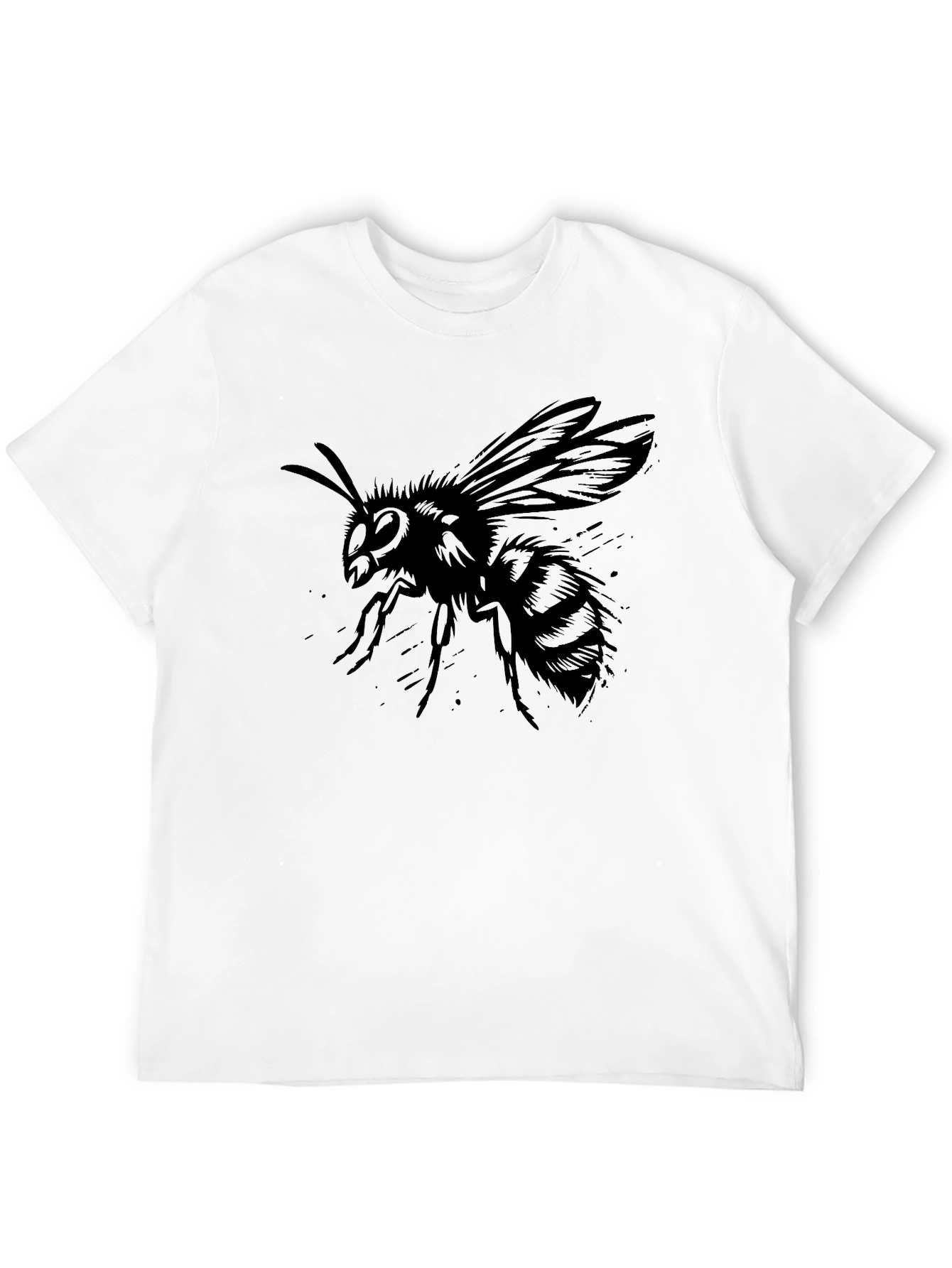 Mens Black Bee Graphic Tee