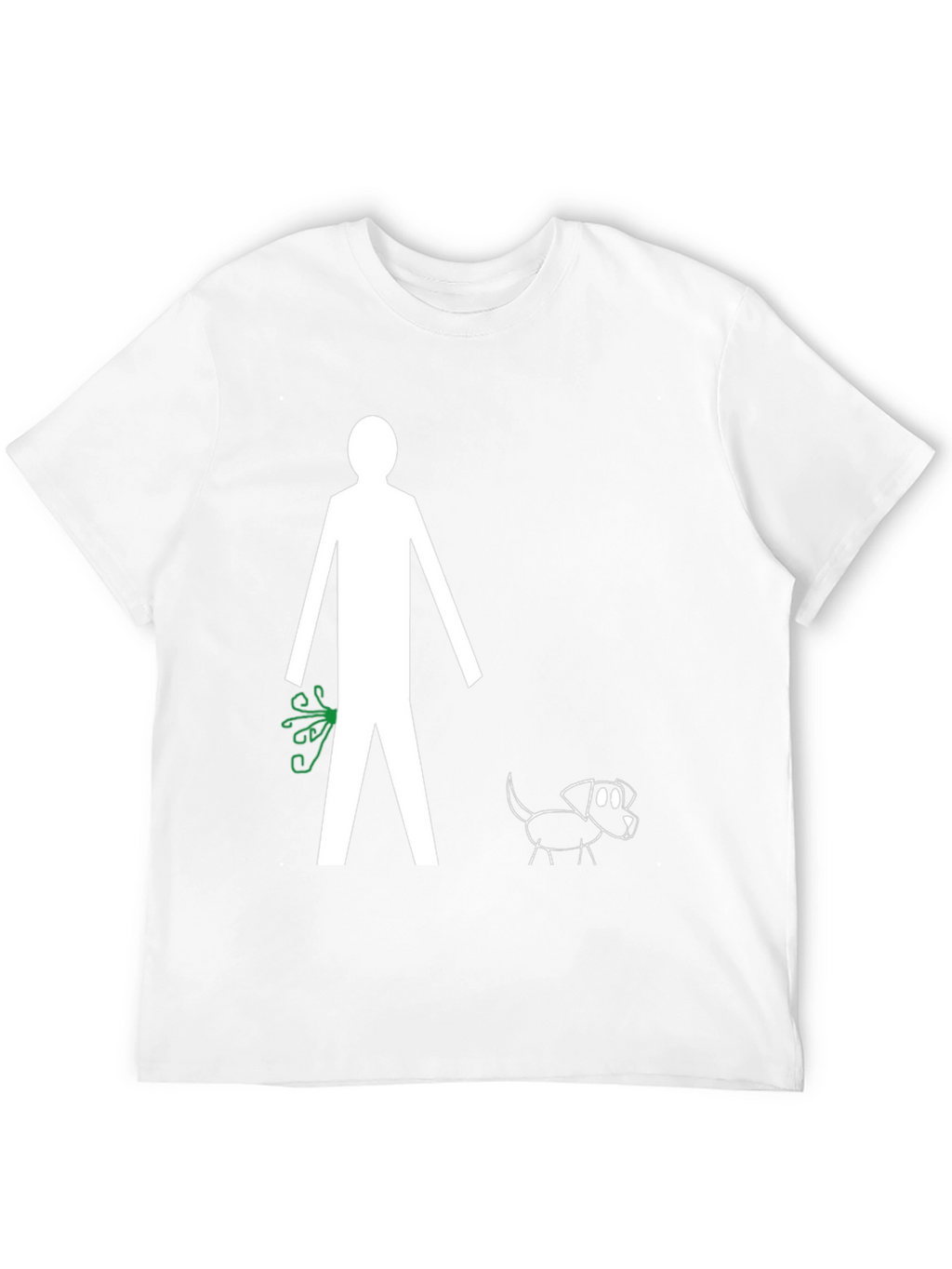 Funny Stick Figure Dog Walk T-Shirt