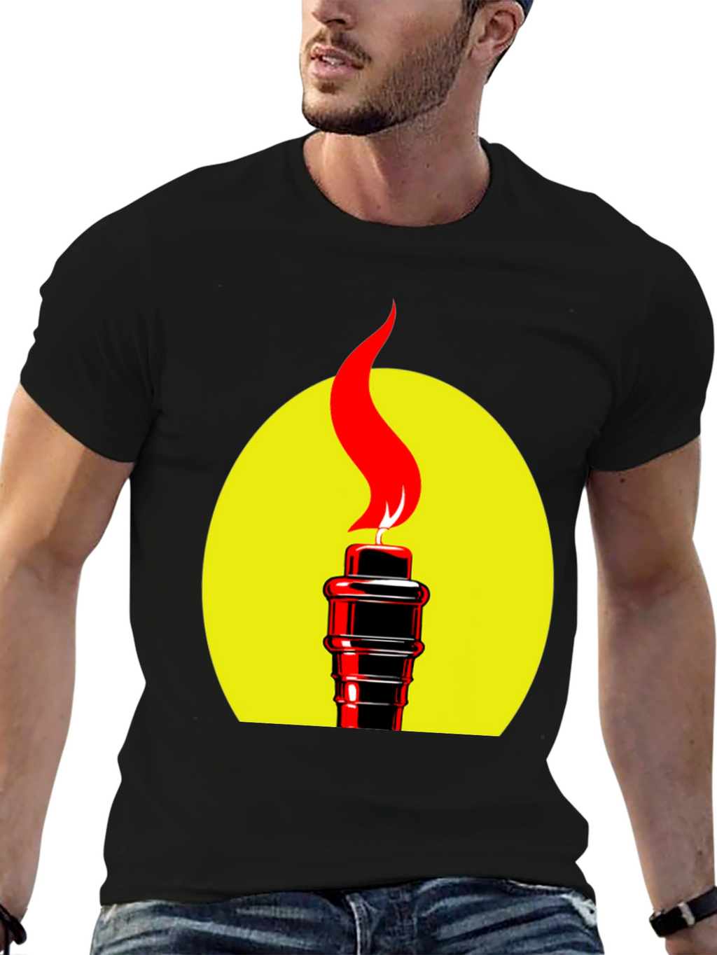 Torch Graphic Black T-Shirt