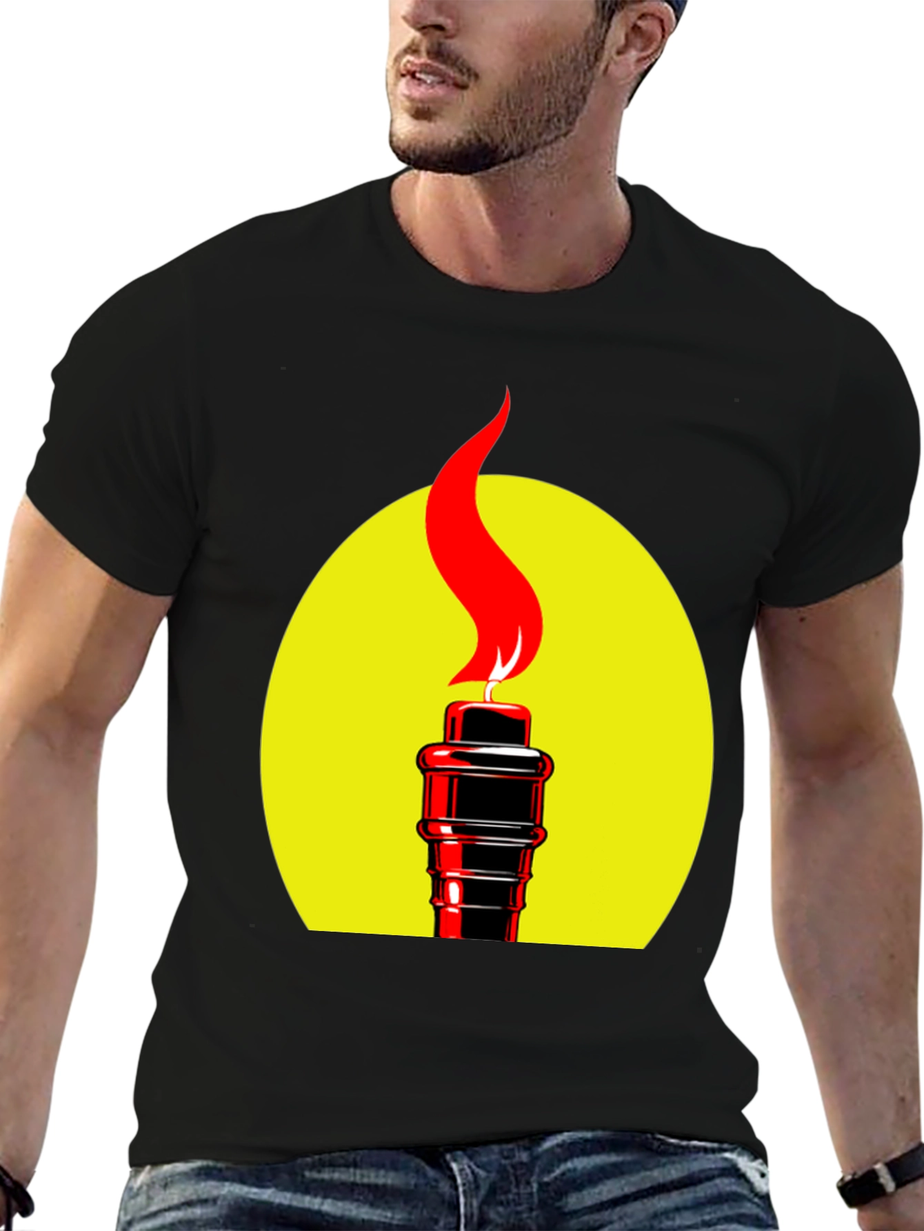 Torch Graphic Black T-Shirt