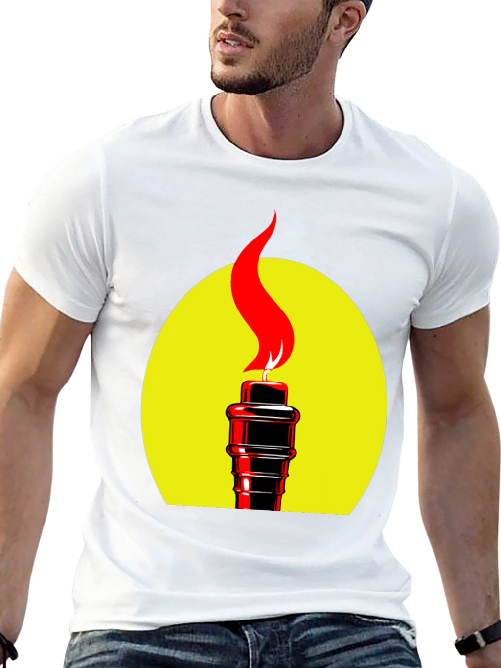 Torch Graphic Black T-Shirt
