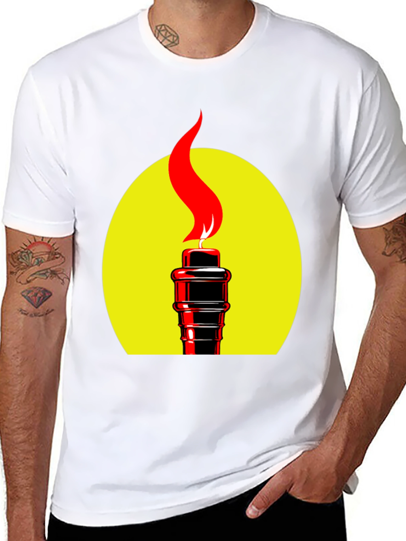 Torch Graphic Black T-Shirt