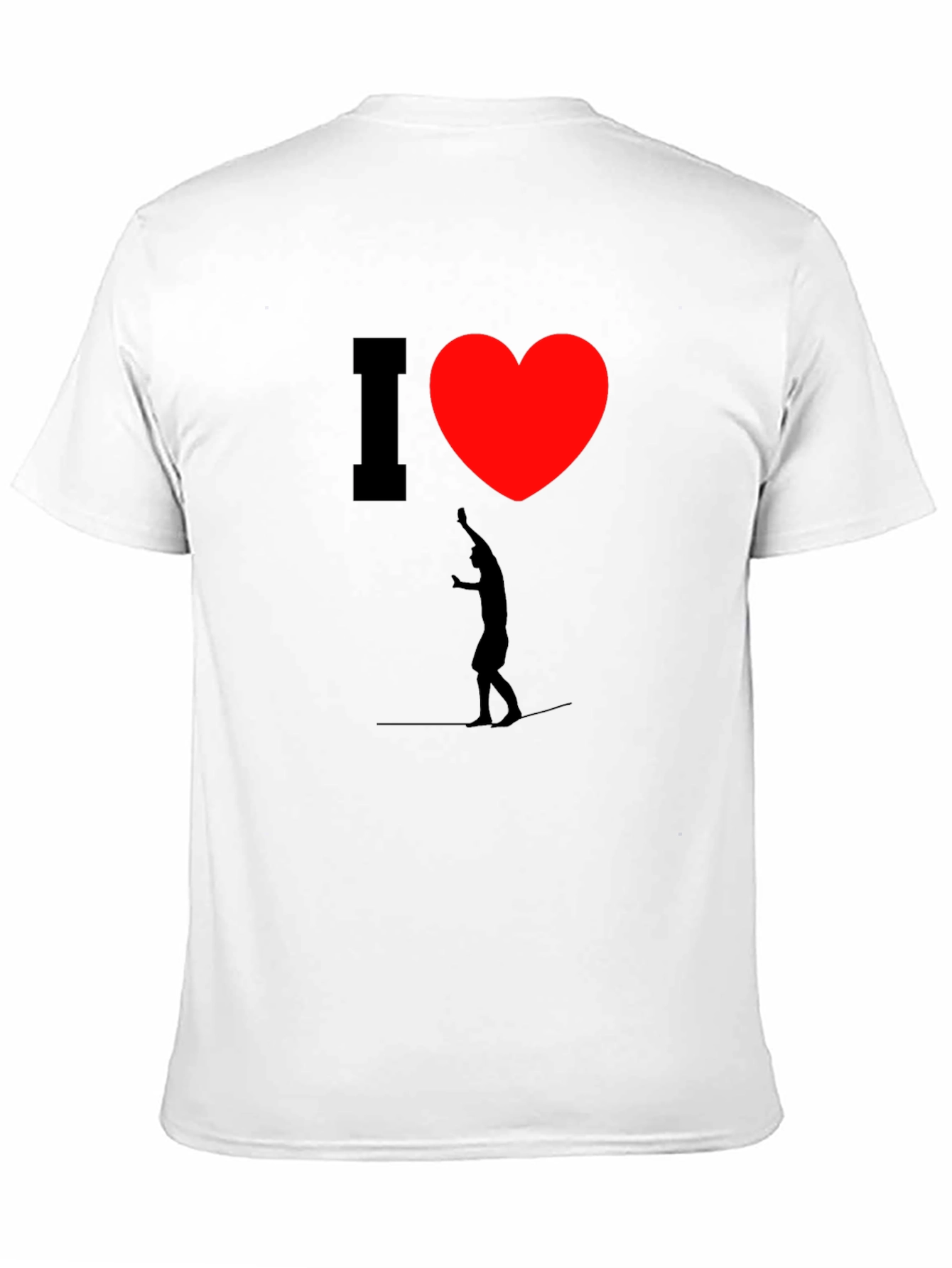 I Heart Slacklining Graphic Tee - Black Cotton