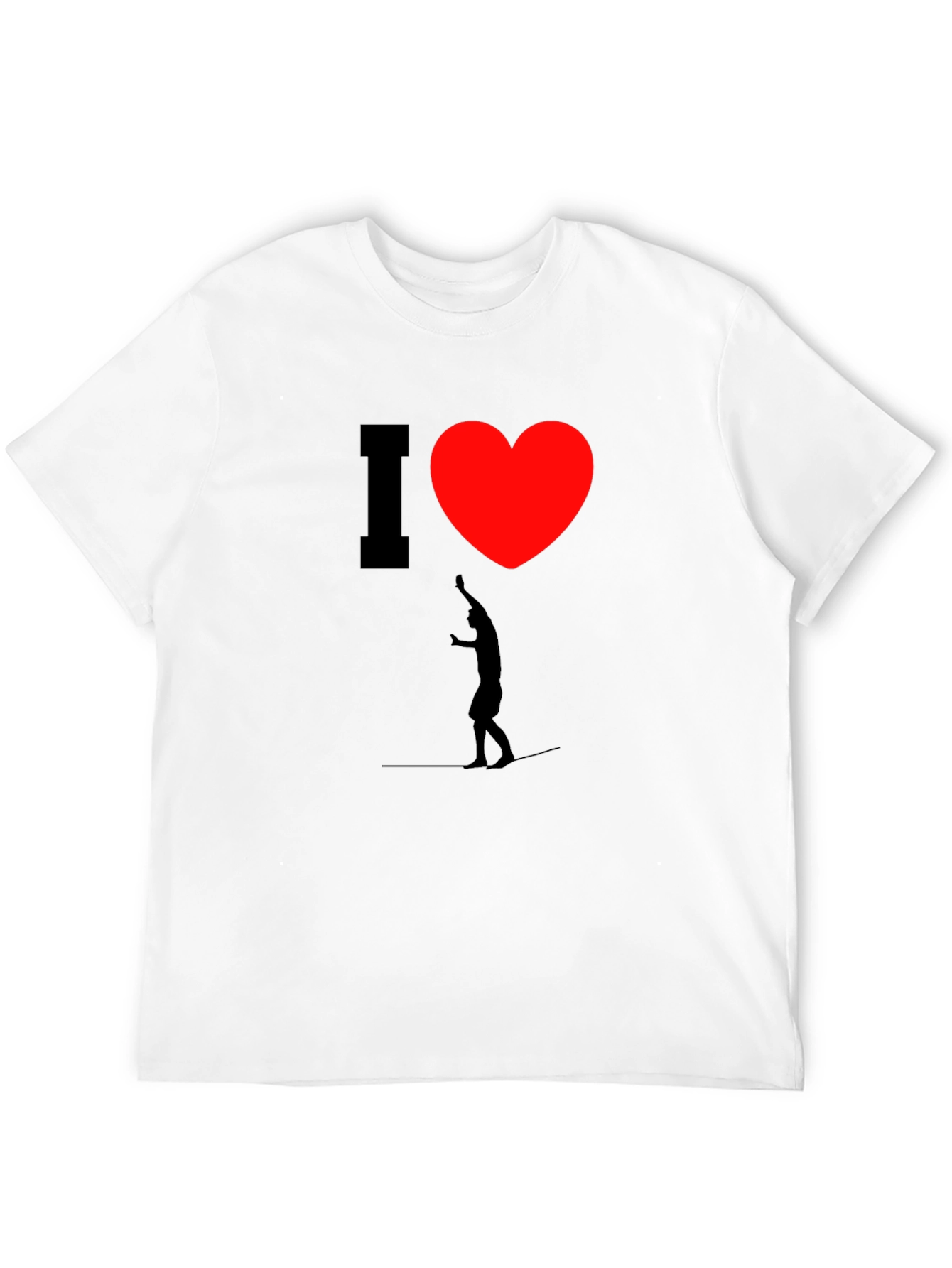 I Heart Slacklining Graphic Tee - Black Cotton