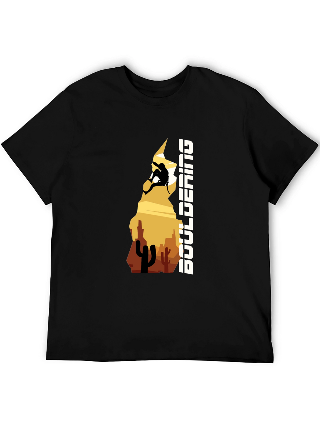 Bouldering Desert Climber Graphic Tee - Black