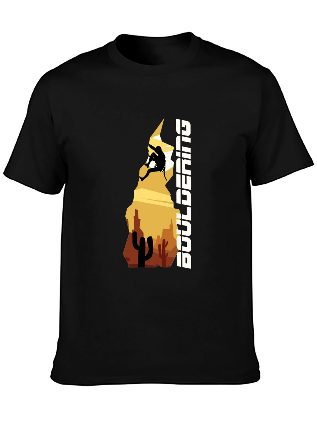 Bouldering Desert Climber Graphic Tee - Black