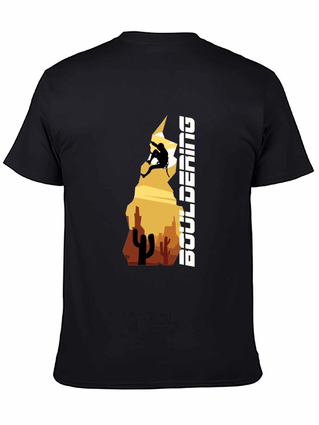 Bouldering Desert Climber Graphic Tee - Black