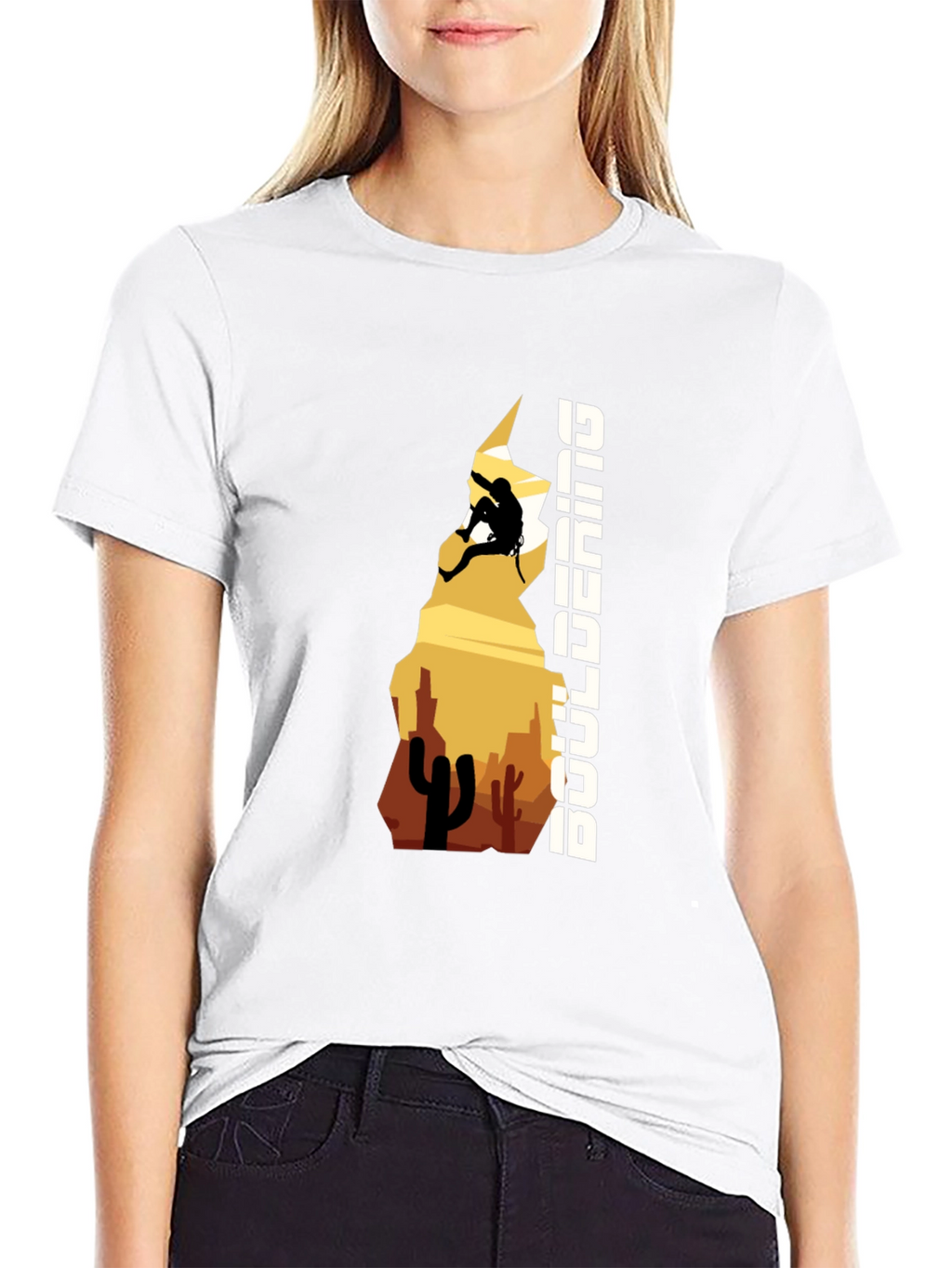 Bouldering Desert Climber Graphic Tee - Black