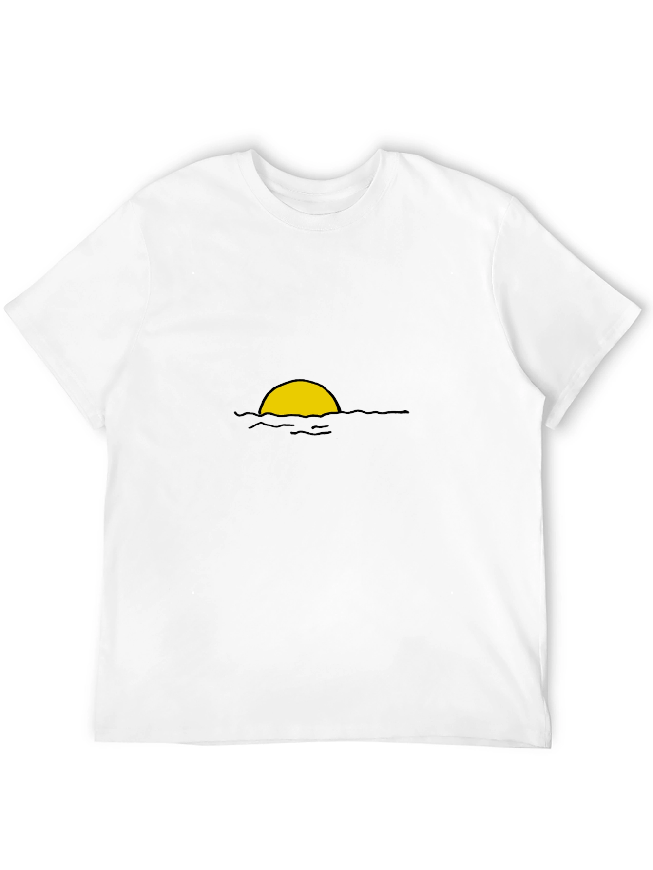Sunset Graphic Tee - Black Cotton Blend Casual Wear