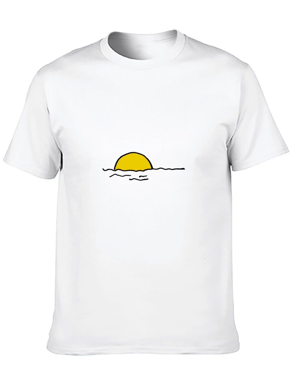 Sunset Graphic Tee - Black Cotton Blend Casual Wear