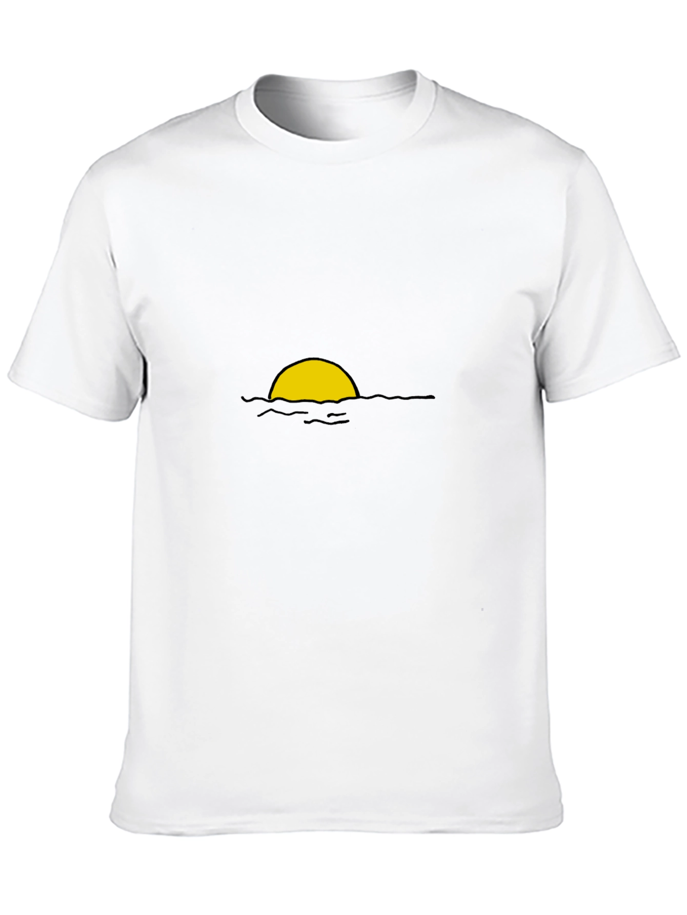Sunset Graphic Tee - Black Cotton Blend Casual Wear