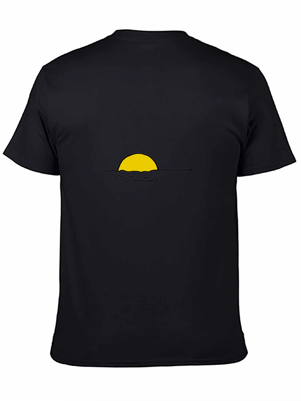 Sunset Graphic Tee - Black Cotton Blend Casual Wear
