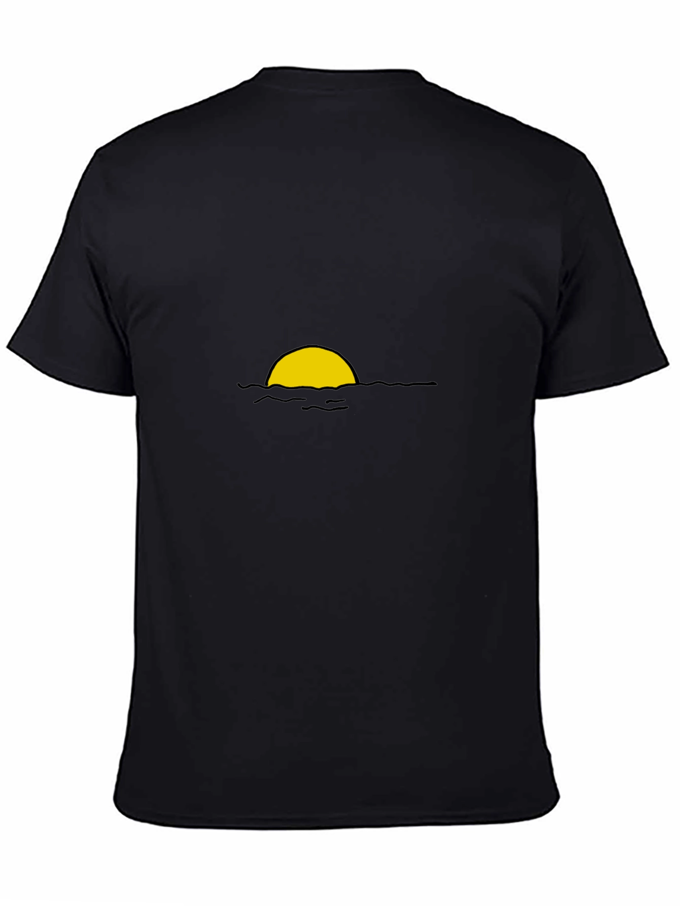 Sunset Graphic Tee - Black Cotton Blend Casual Wear