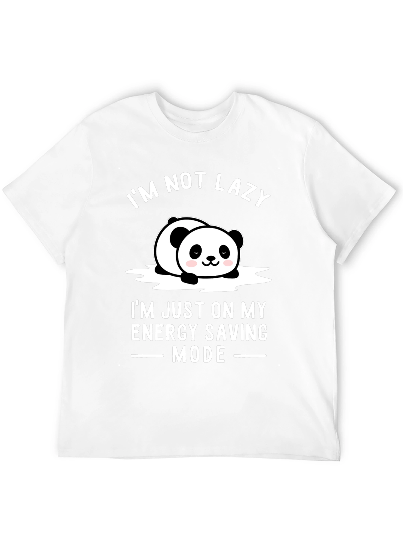 Lazy Panda Energy Saving Mode Graphic T-Shirt