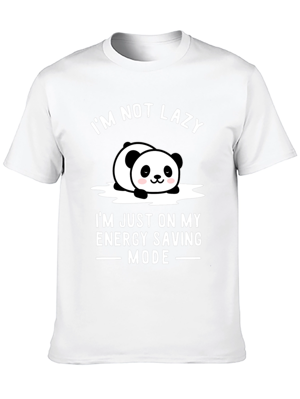 Lazy Panda Energy Saving Mode Graphic T-Shirt