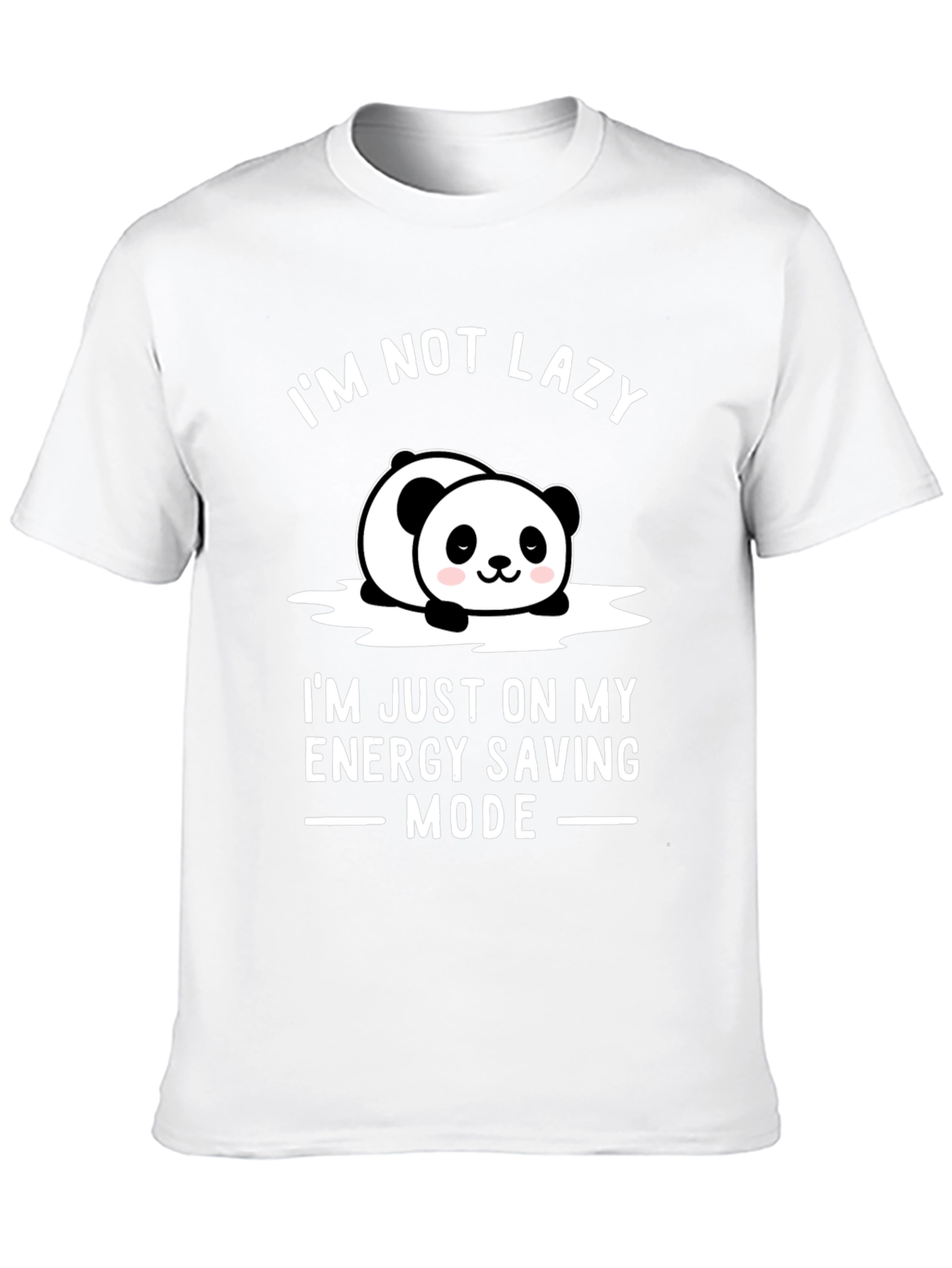 Lazy Panda Energy Saving Mode Graphic T-Shirt