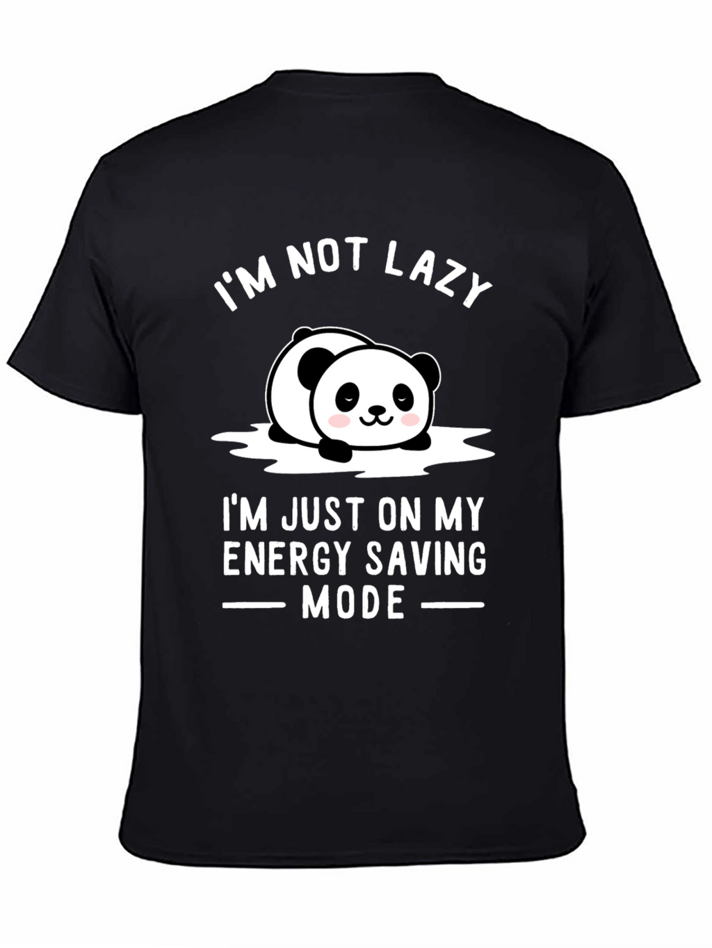 Lazy Panda Energy Saving Mode Graphic T-Shirt