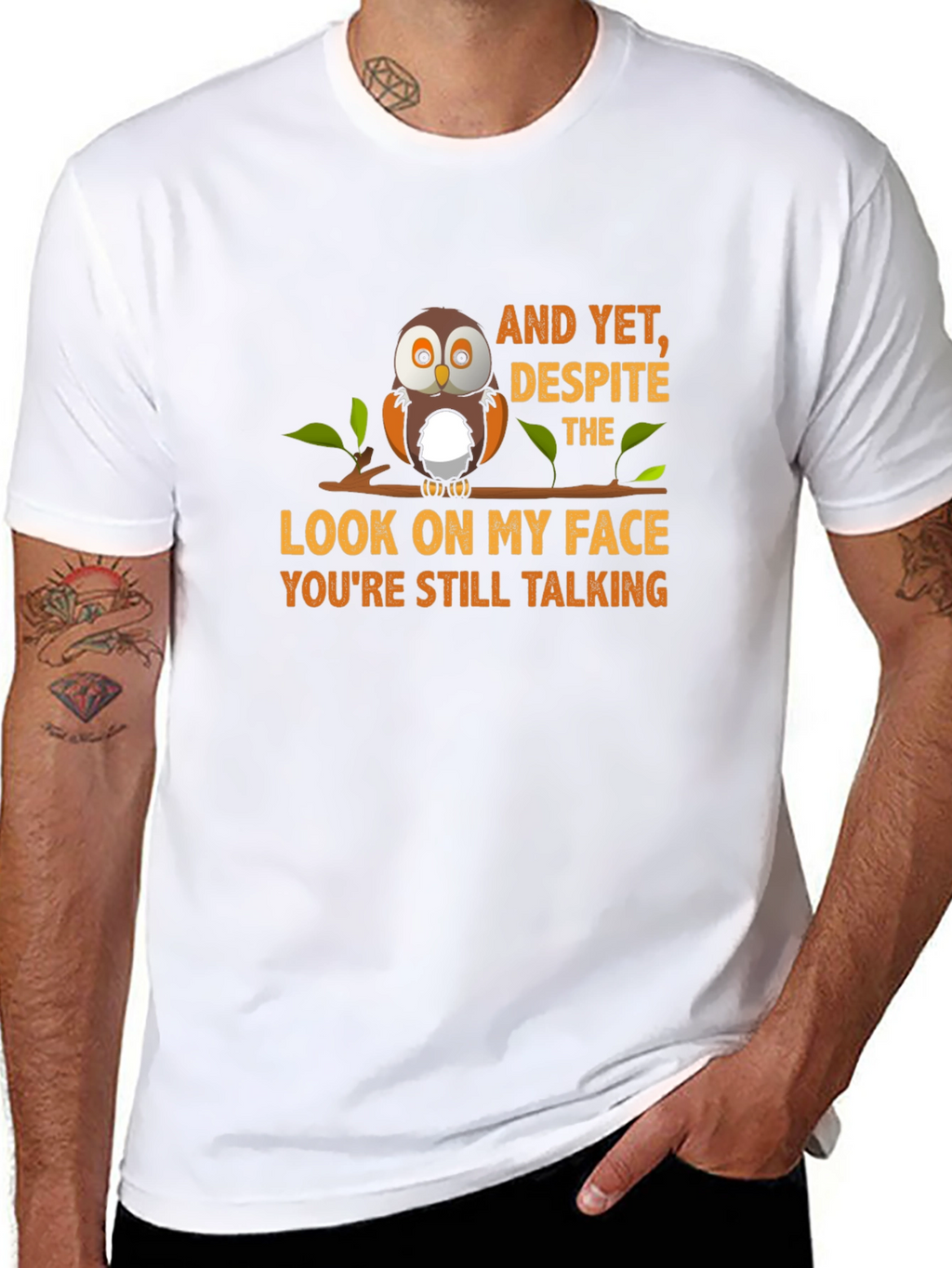 Owl Graphic T-Shirt - Still Talking Design
