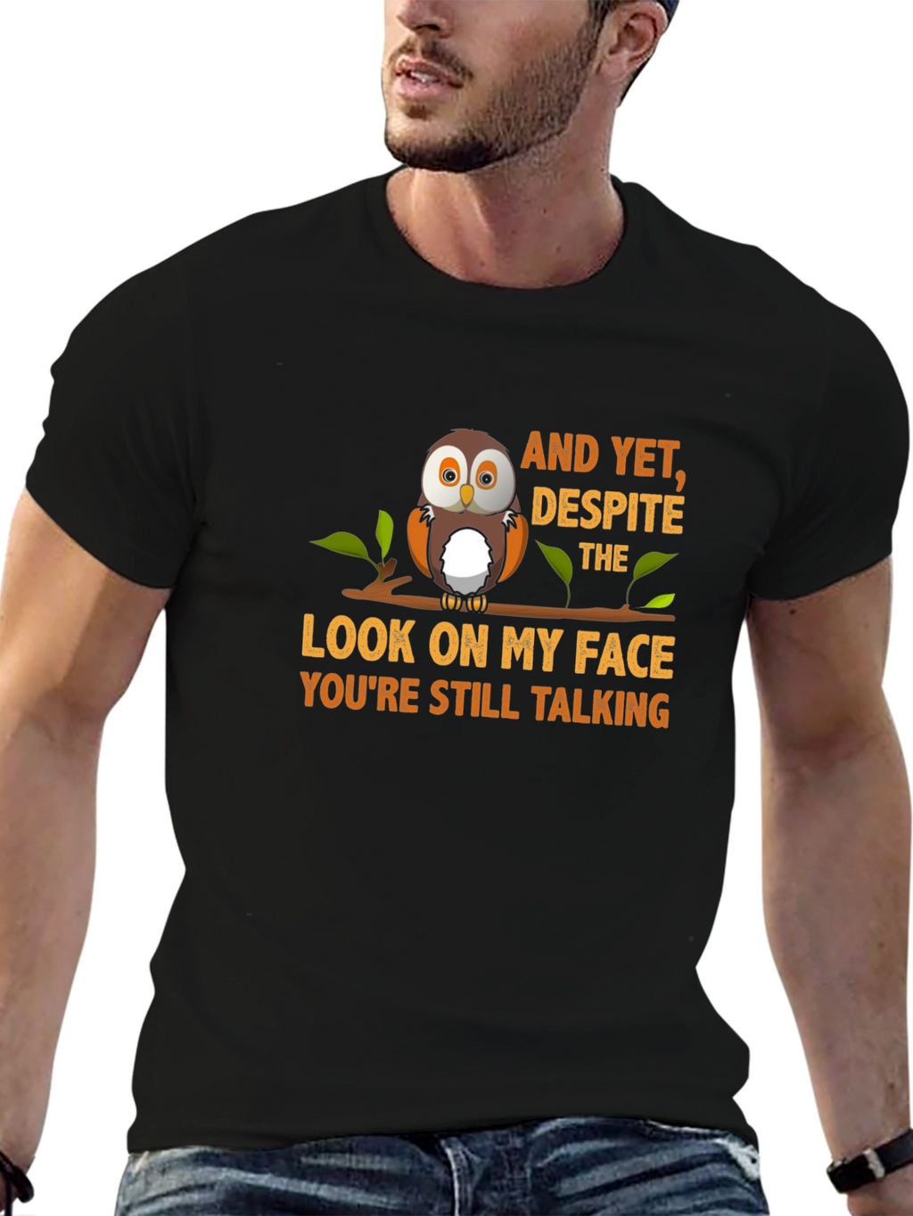 Owl Graphic T-Shirt - Still Talking Design