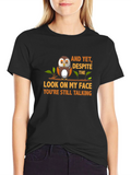 Owl Graphic T-Shirt - Still Talking Design