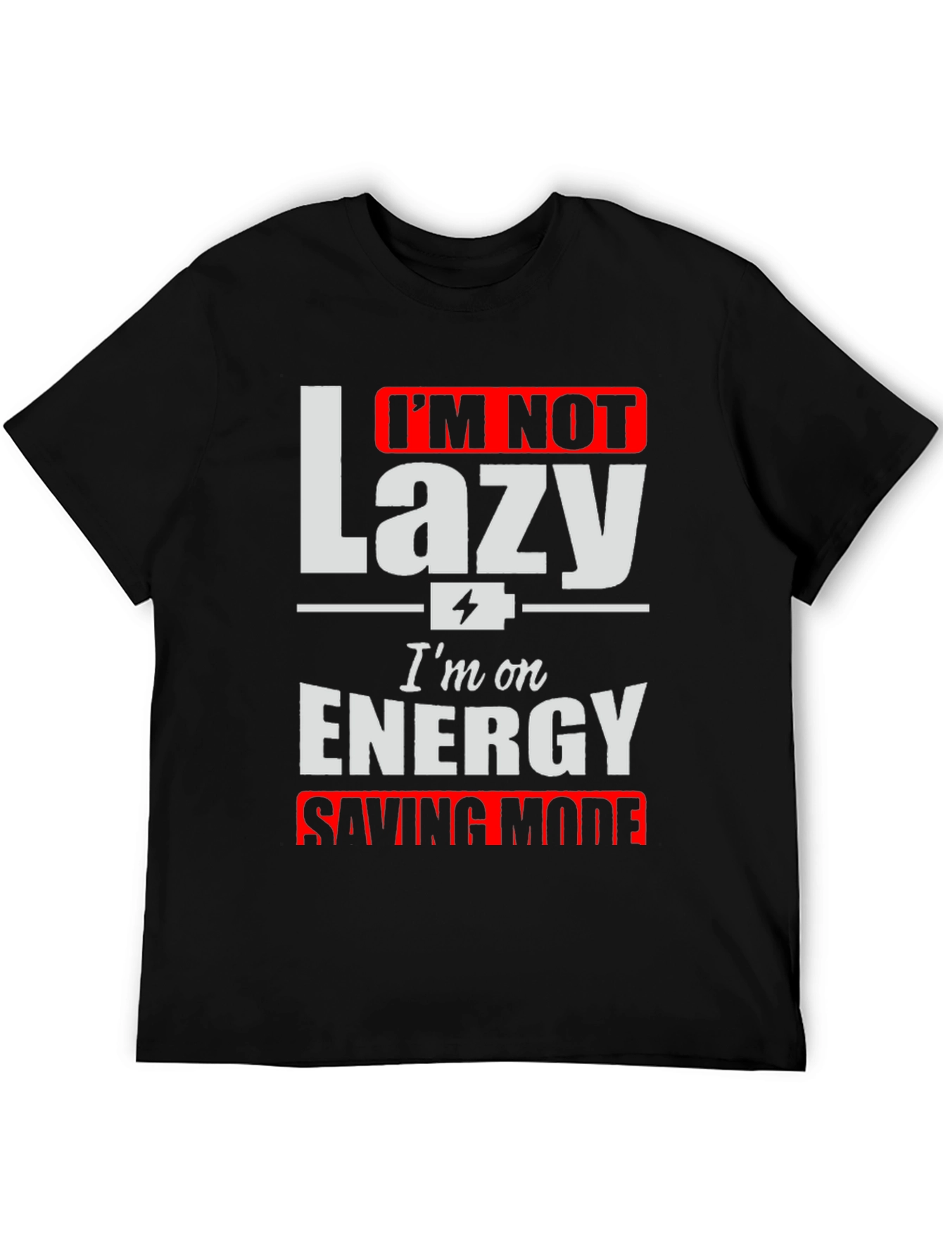 Funny Energy Saving Mode Graphic T-Shirt
