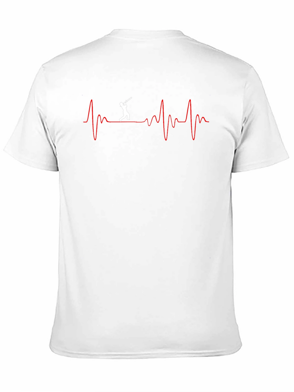Baseball Heartbeat Graphic Tee - Black