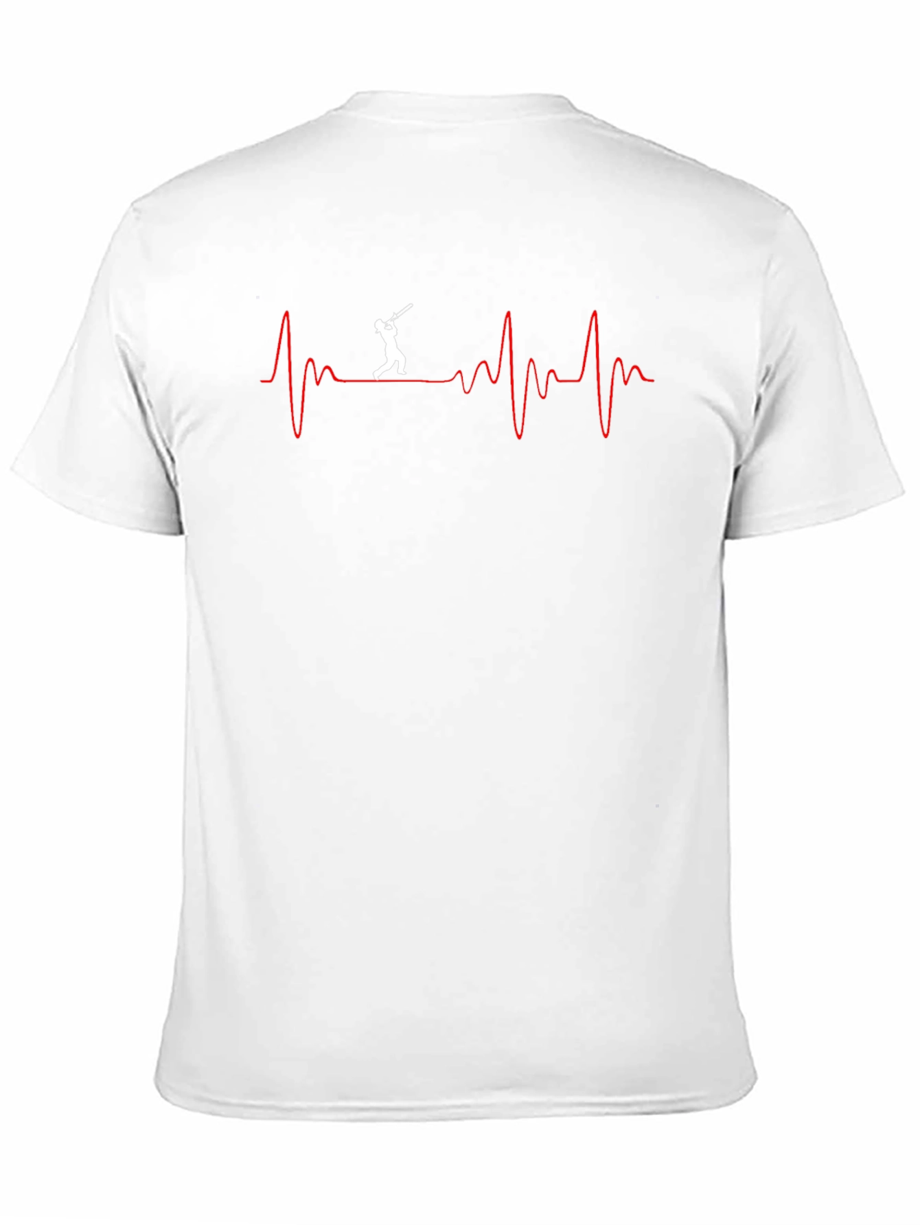Baseball Heartbeat Graphic Tee - Black