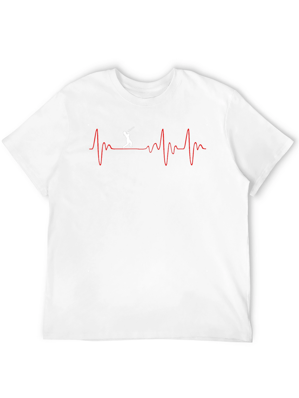 Baseball Heartbeat Graphic Tee - Black
