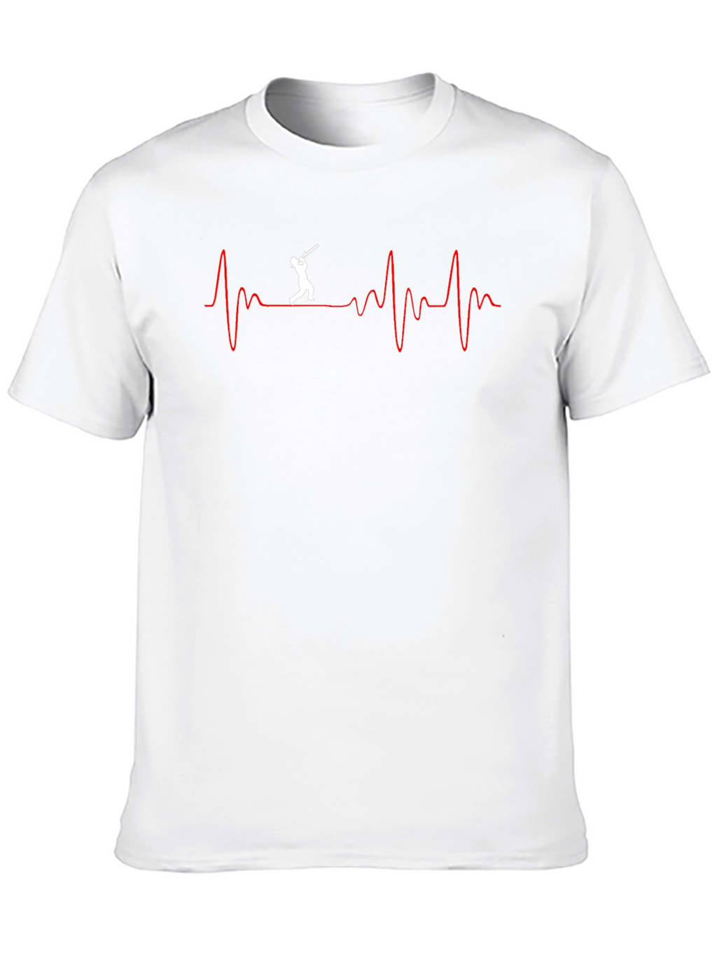 Baseball Heartbeat Graphic Tee - Black