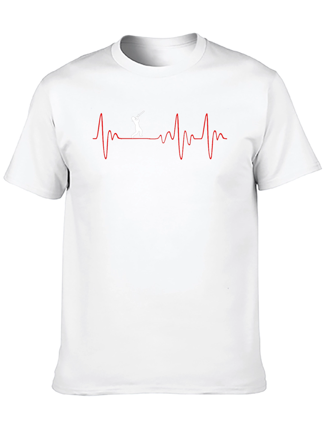 Baseball Heartbeat Graphic Tee - Black