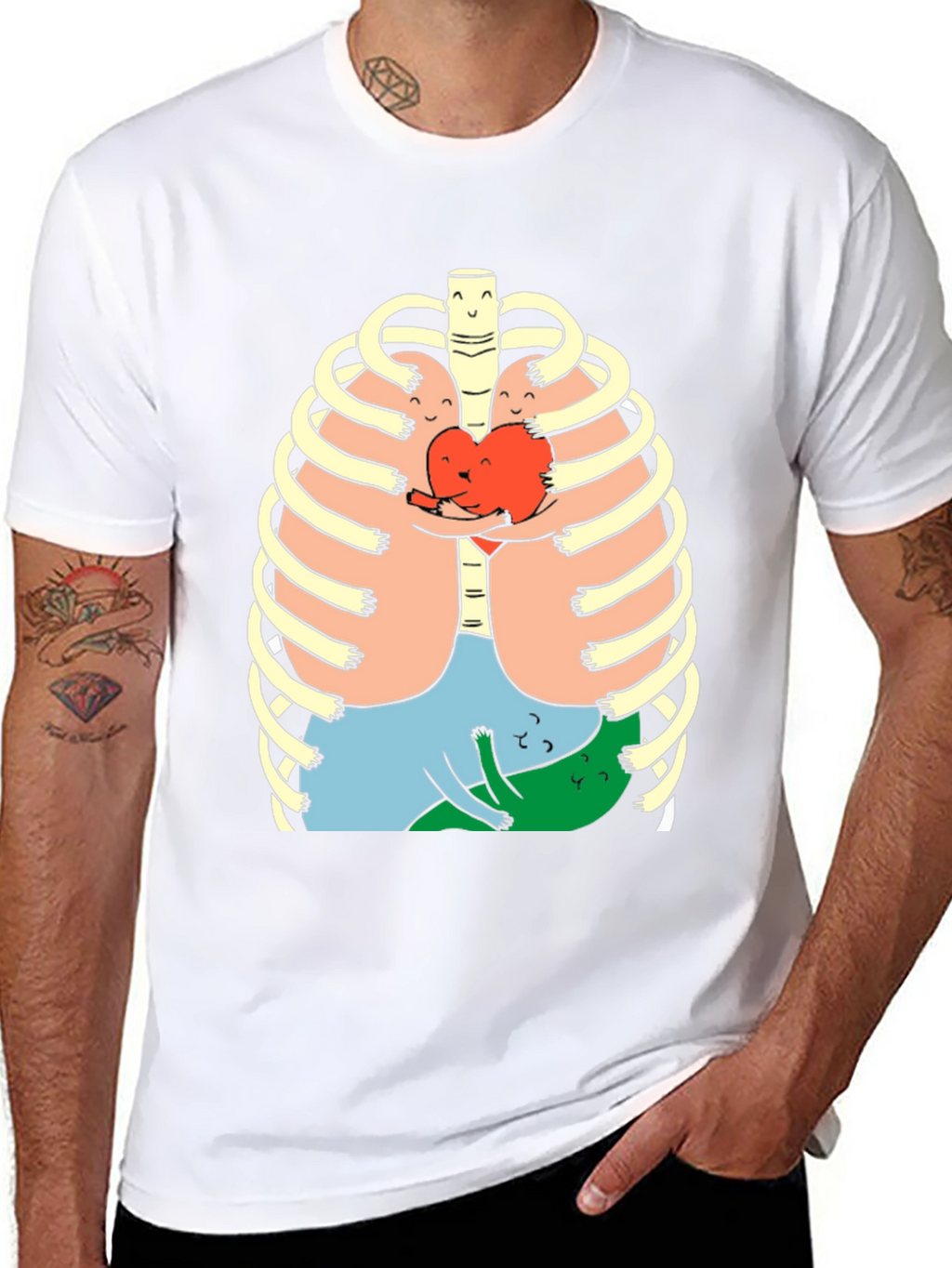 Anatomical Hug T-Shirt - Black