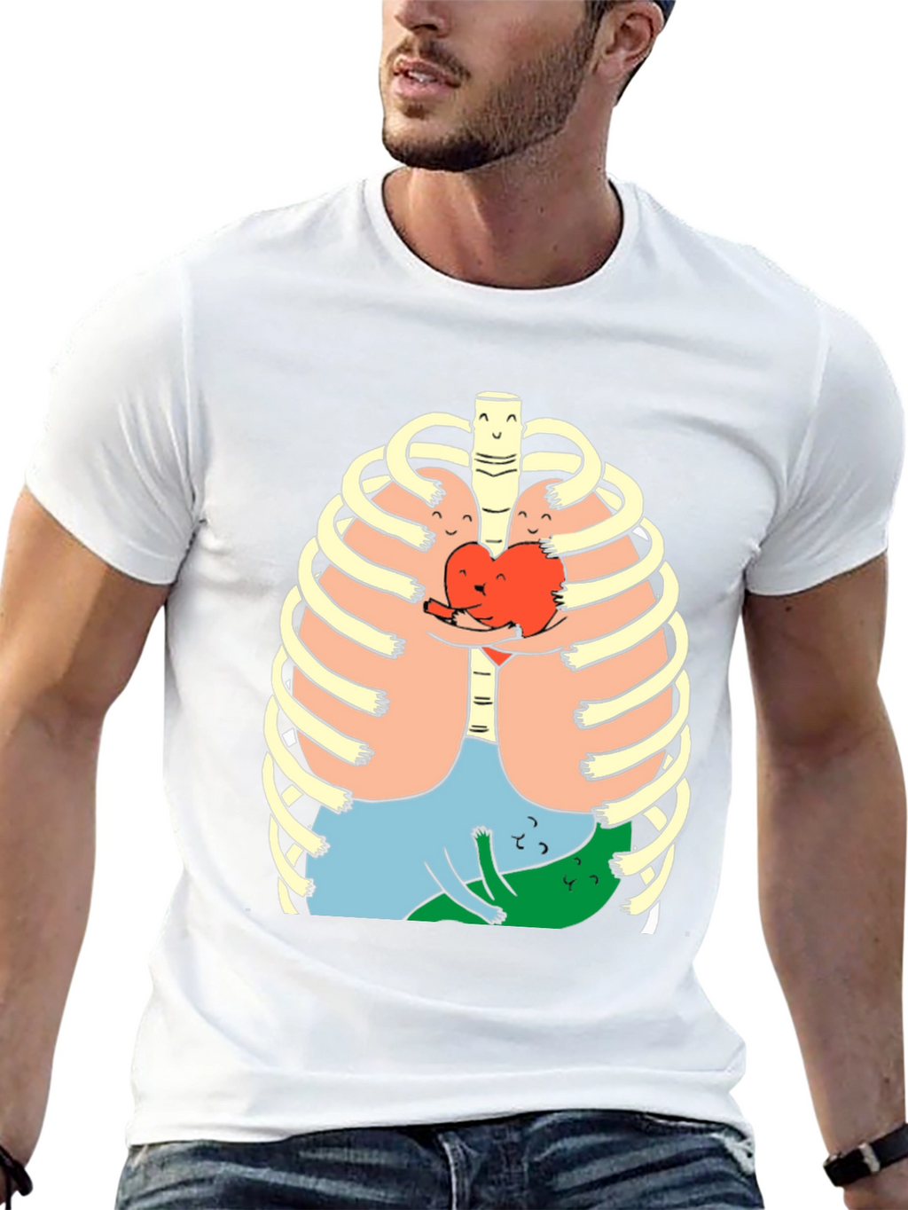 Anatomical Hug T-Shirt - Black