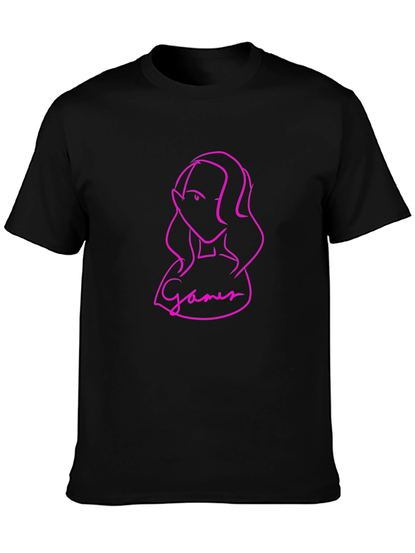 Gamer Girl Graphic Tee - Stylish Black T-Shirt